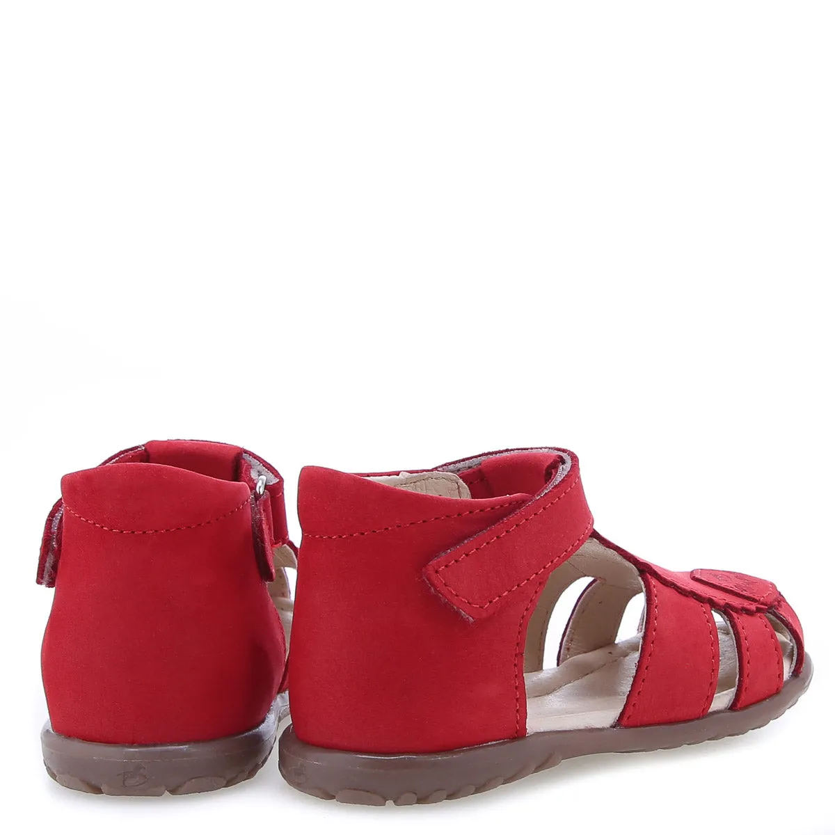 (2206-13) Emel red closed sandals