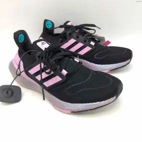 ADIDAS Lavender Black Striped Sneaker Shoe Size 7-1/2 Shoes