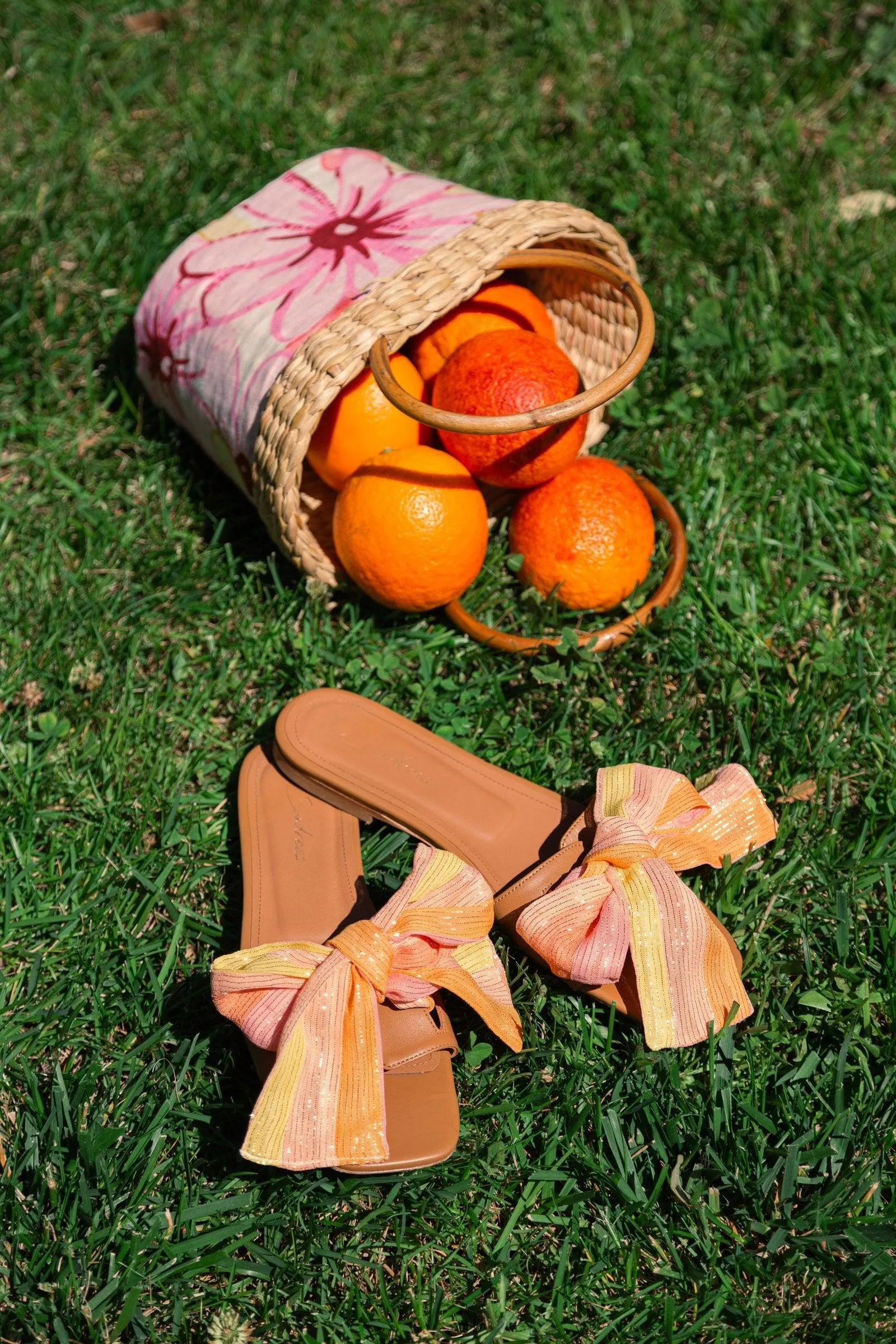 Amour Sandals in Rainbow & Nude Ties