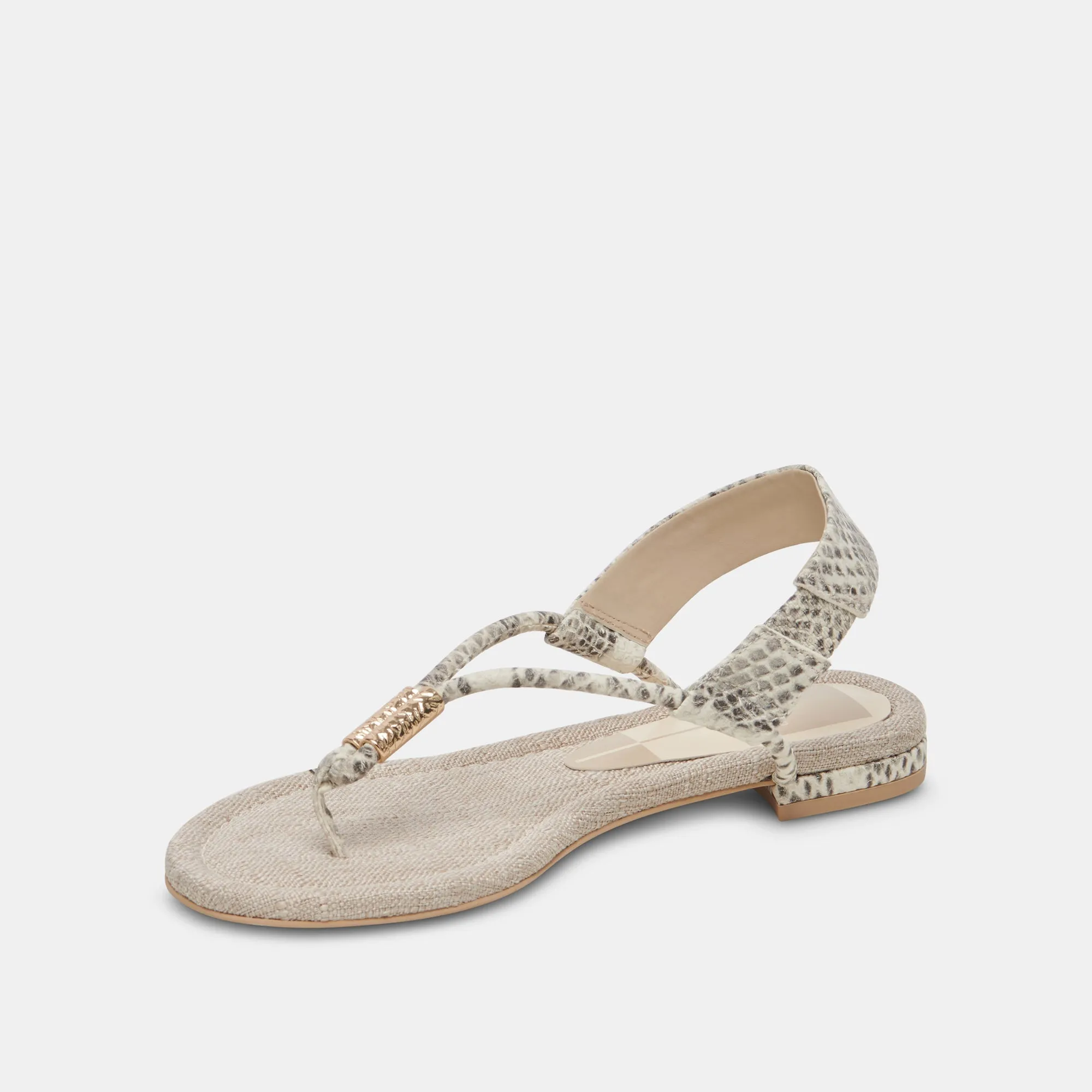 BACEY SANDALS GREY WHITE EMBOSSED STELLA