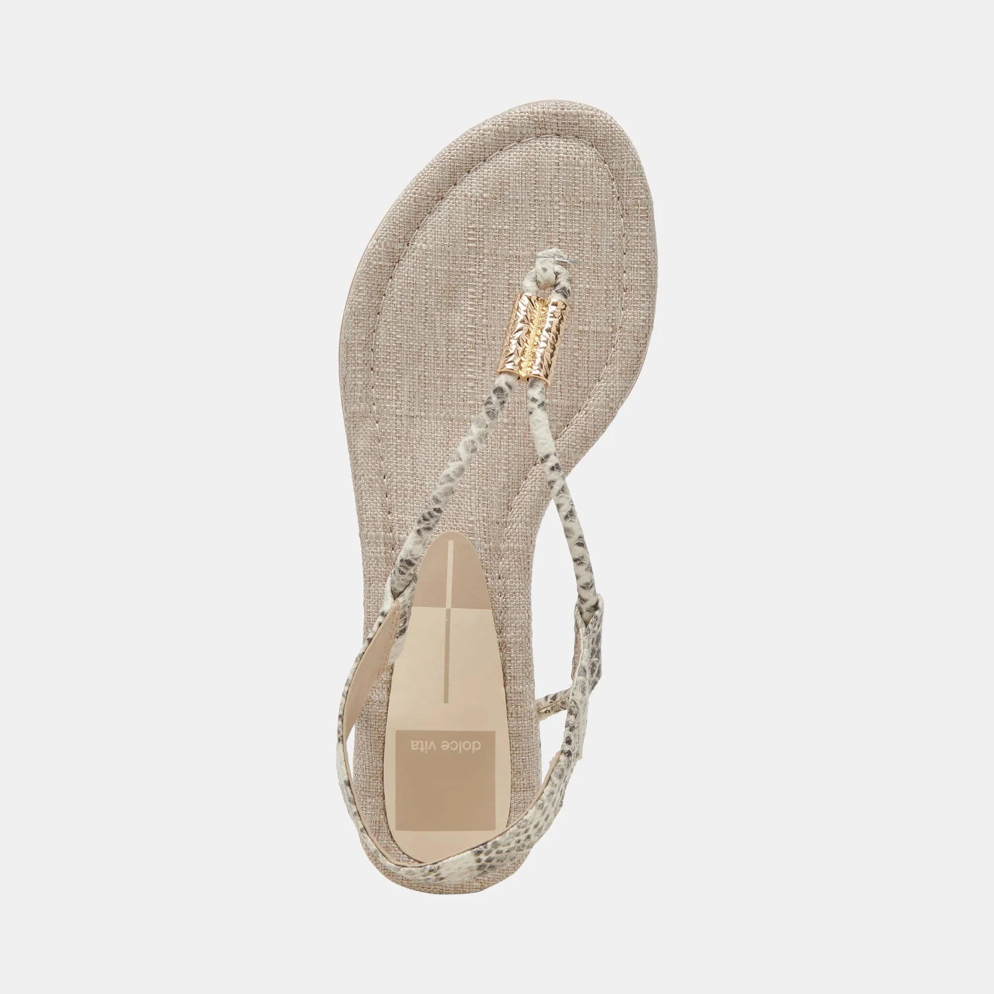 BACEY SANDALS GREY WHITE EMBOSSED STELLA