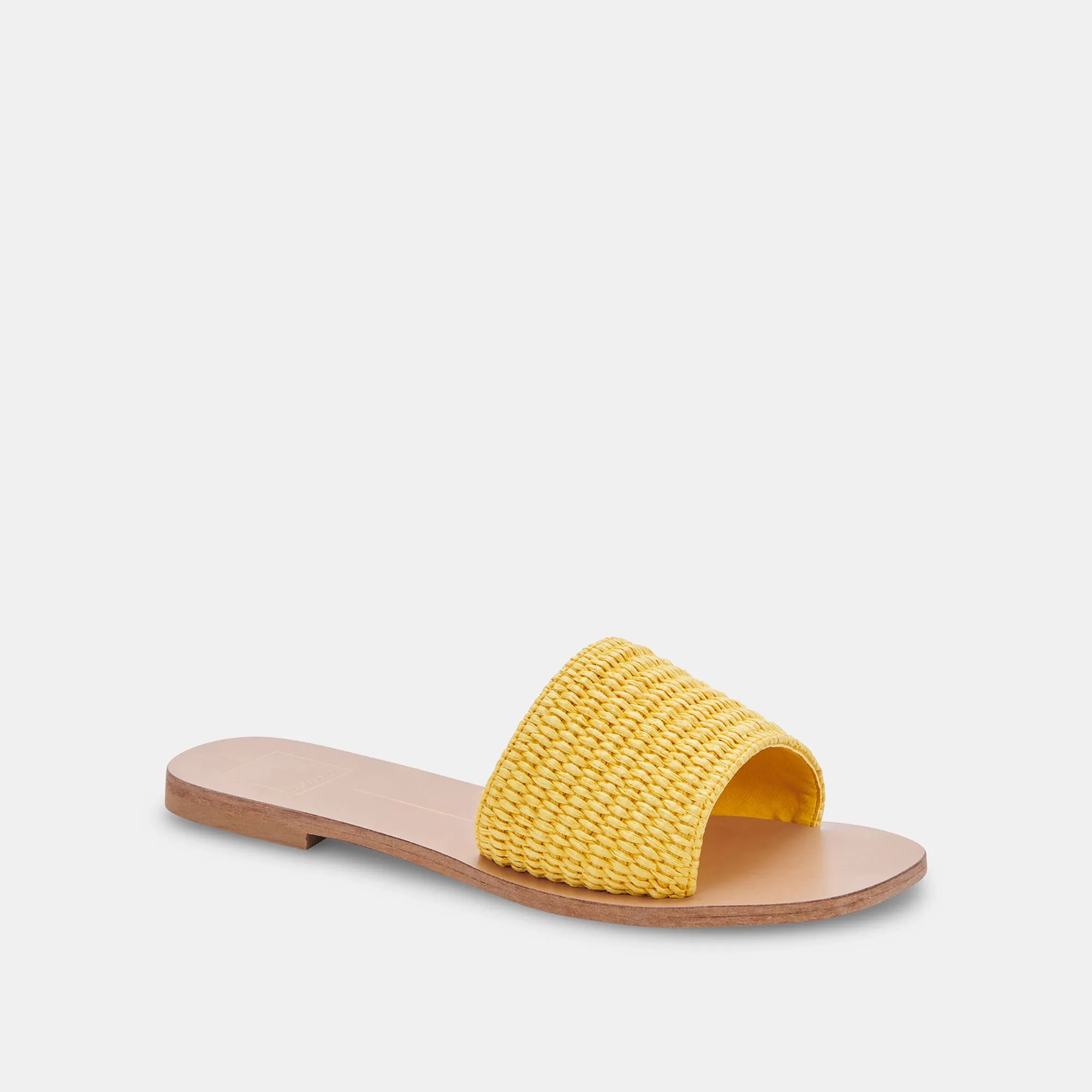 BELLE SANDALS YELLOW RAFFIA