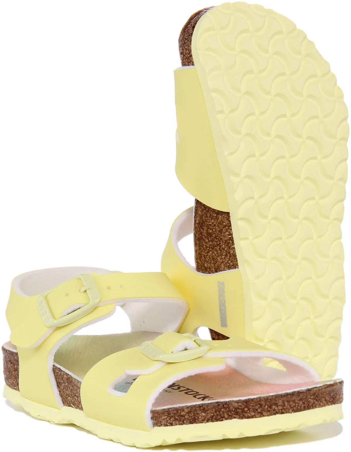 Birkenstock Rio Kids In Yellow For Kids | Narrow Fit