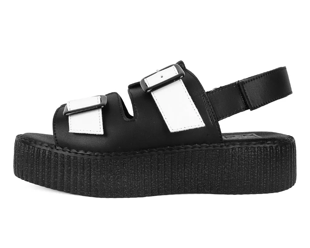 Black & White TUKskin 2-Buckle Viva Mondo Sandal