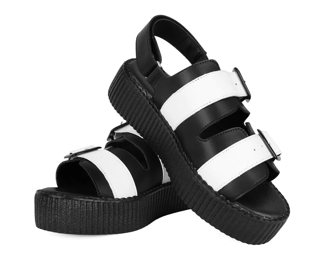 Black & White TUKskin 2-Buckle Viva Mondo Sandal