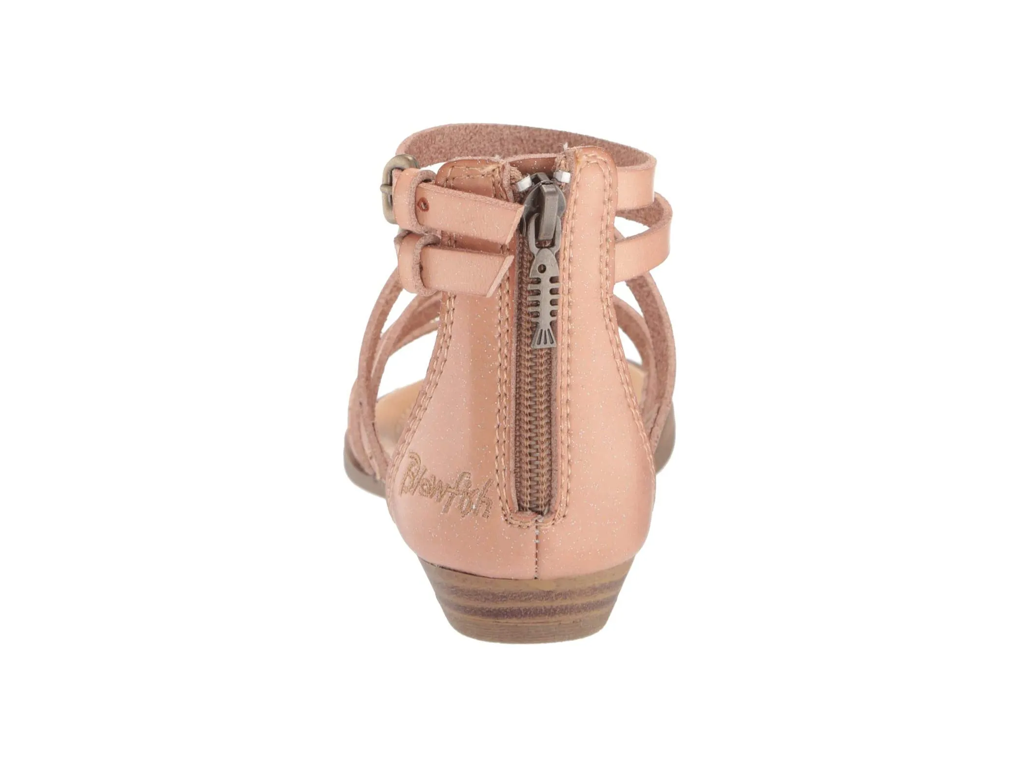 Blowfish Malibu Bungalow-K Nude Glitter Dyecut Pu Crisscrossed Strap Sandals