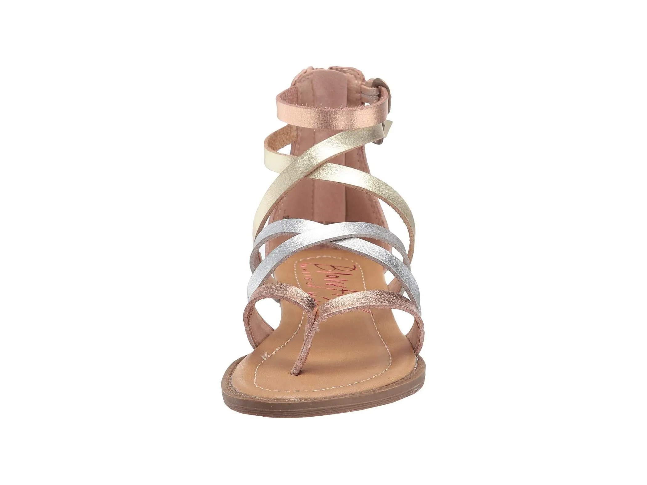 Blowfish Malibu Kids Bungalow-K Silver/Rose Gold Fashion Straps Open Toe Sandals