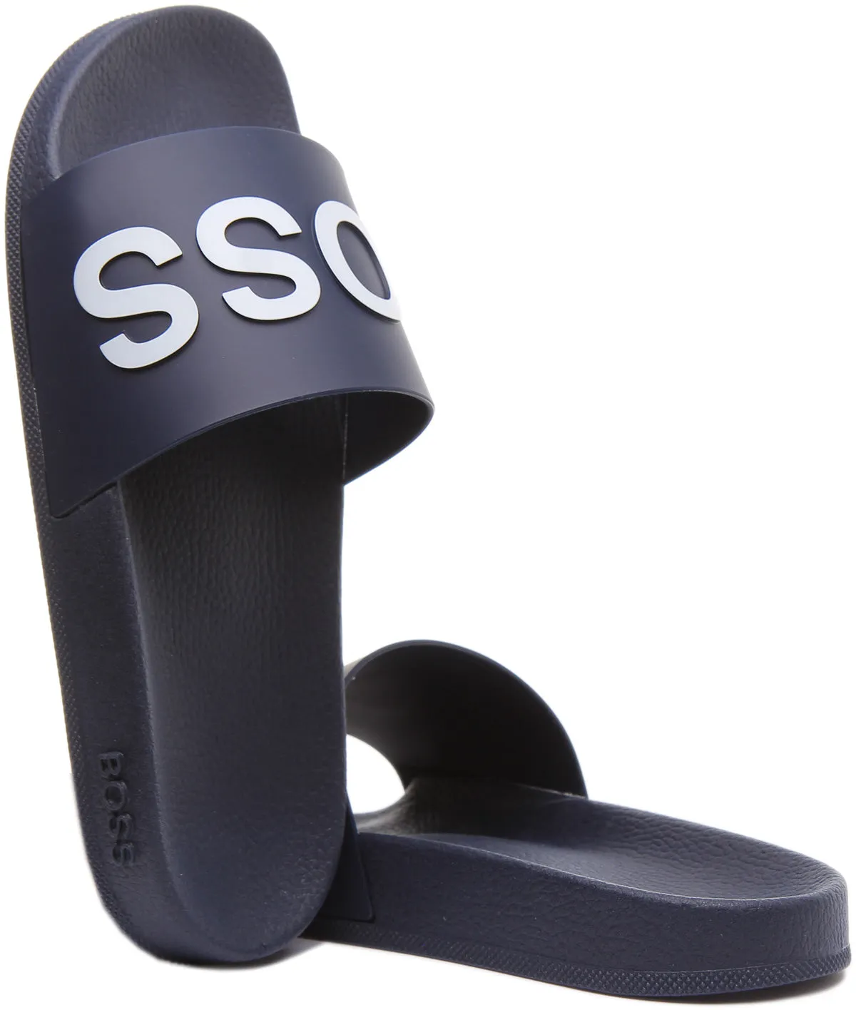 Boss Bay Sliders In Navy For Men