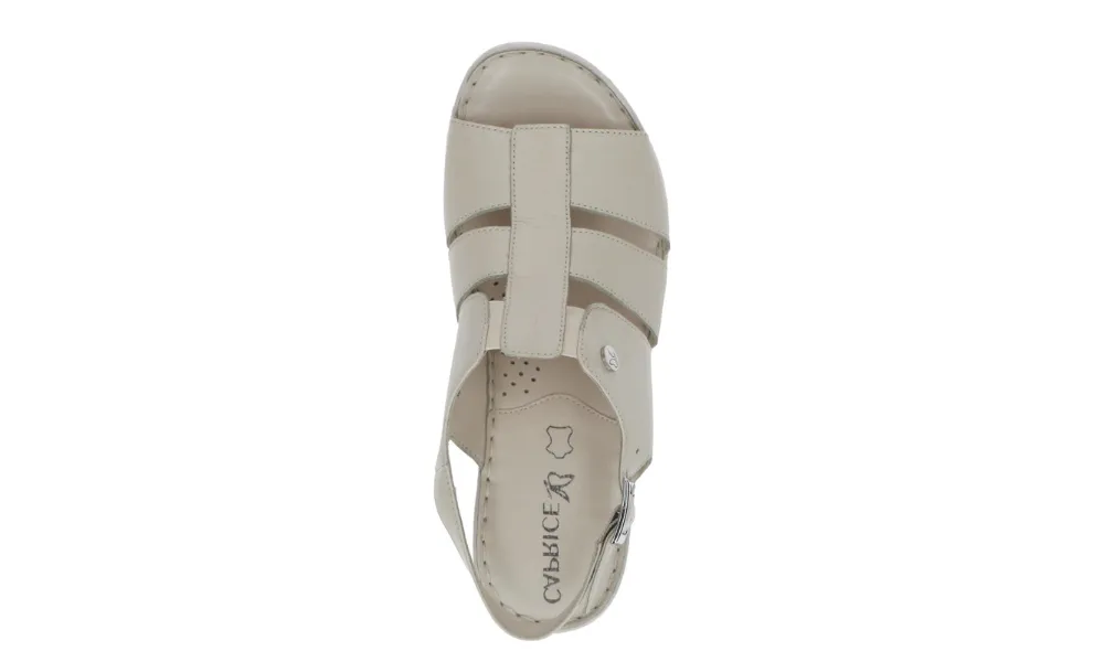 Caprice - Sandra Wedge Sandal Beige