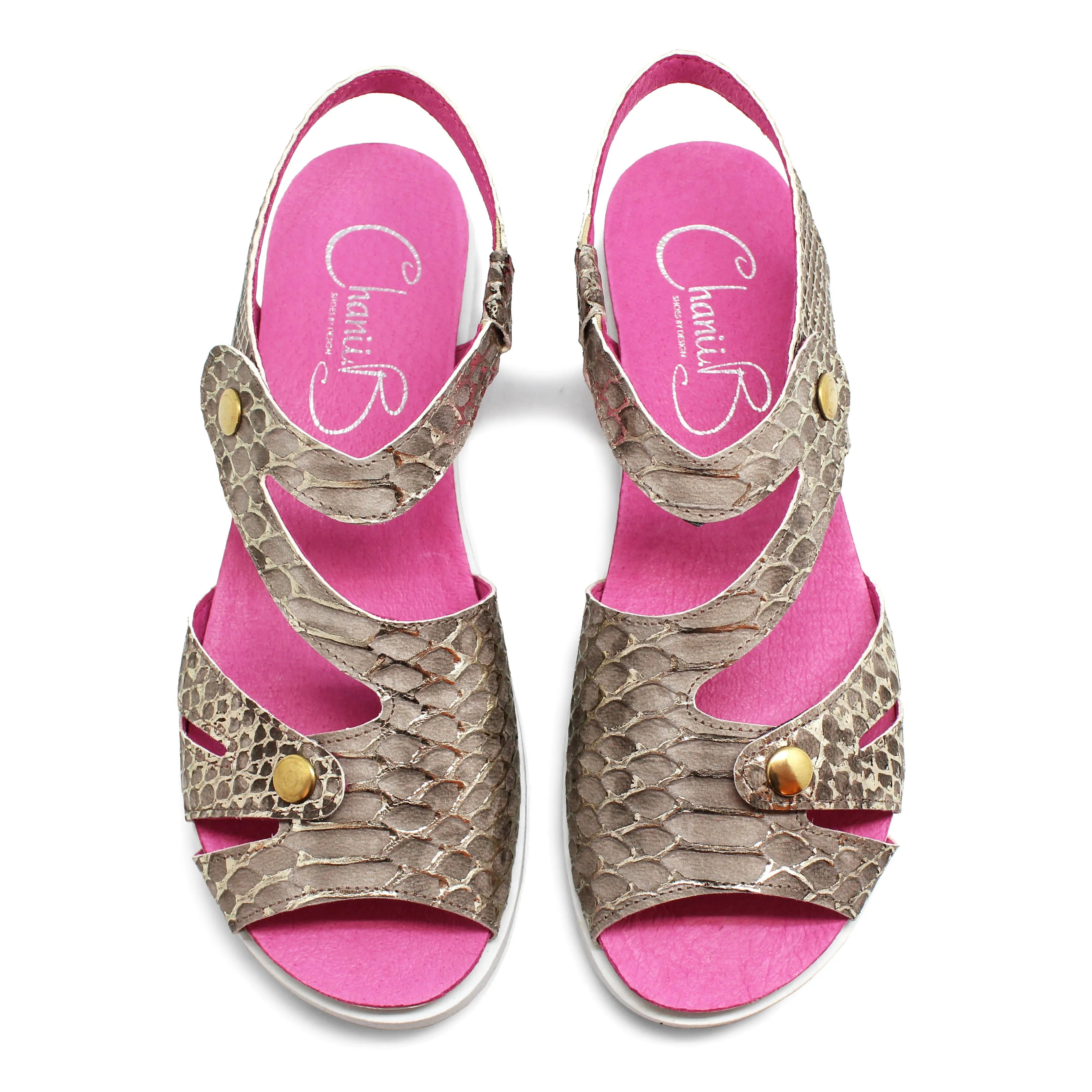 Choix - Gold Cobra flat sandal- LAST PAIR 38!