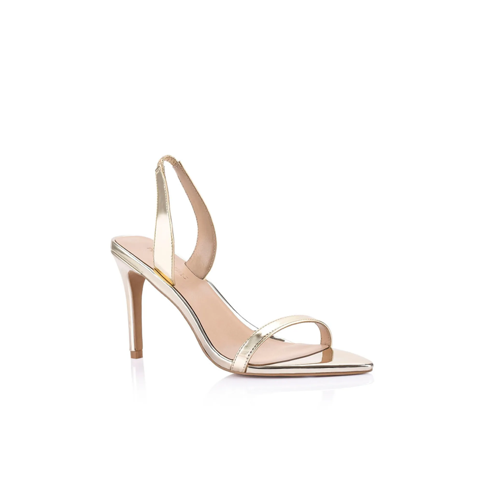 Cleo Sandal Gold Metallic Patent