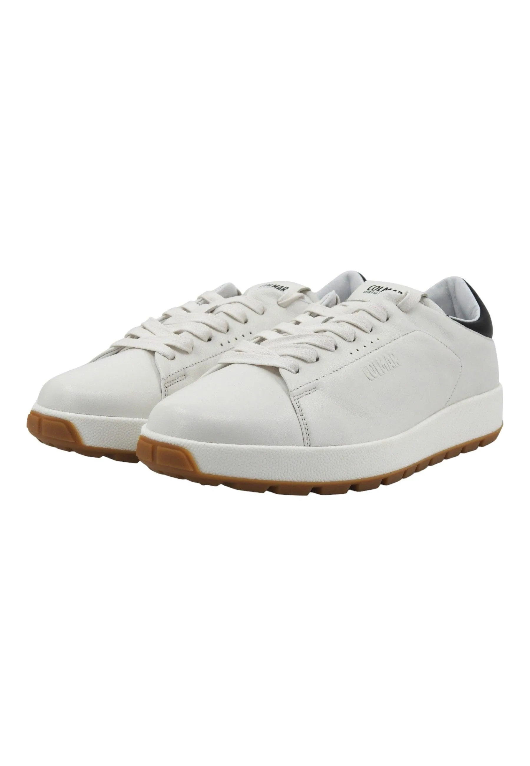 Premium White and Black Colmar Mens Sneaker - Feyder Collection