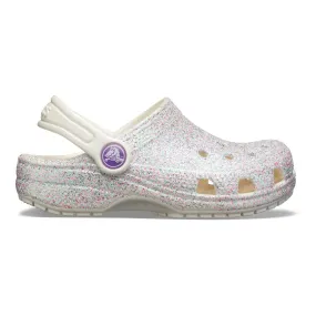 Crocs girl's sabot sandal Classic Glitter Clog K 205441-159 oyster 