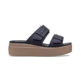 Crocs women's sandal with wedge Brooklyn Buckle Low Wedge W 207431-4LH deep navy 