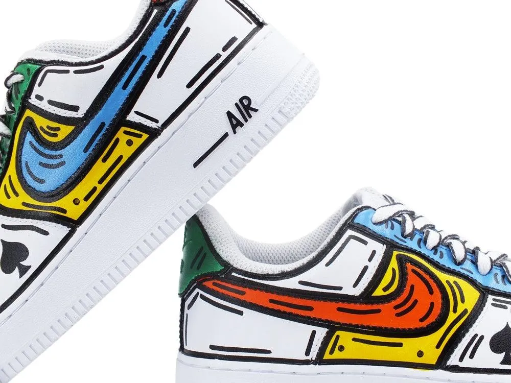 CUSTOM / NIKE Air Force 1 GS AF1 Sneaker Comics