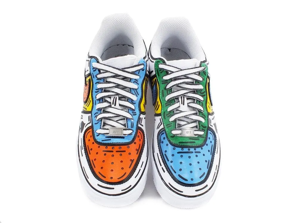 CUSTOM / NIKE Air Force 1 GS AF1 Sneaker Comics