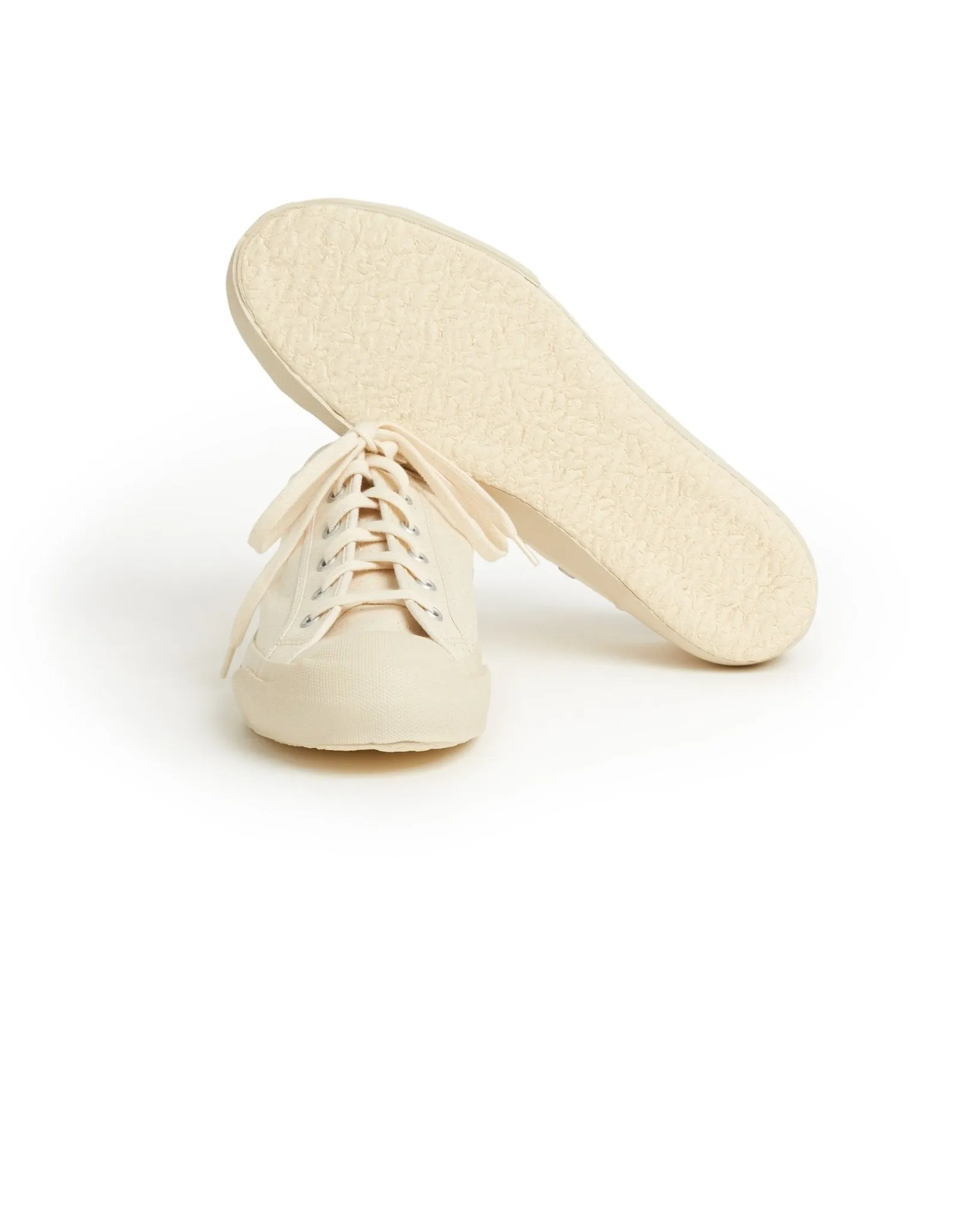 Doek Court Canvas Sneaker: Ecru