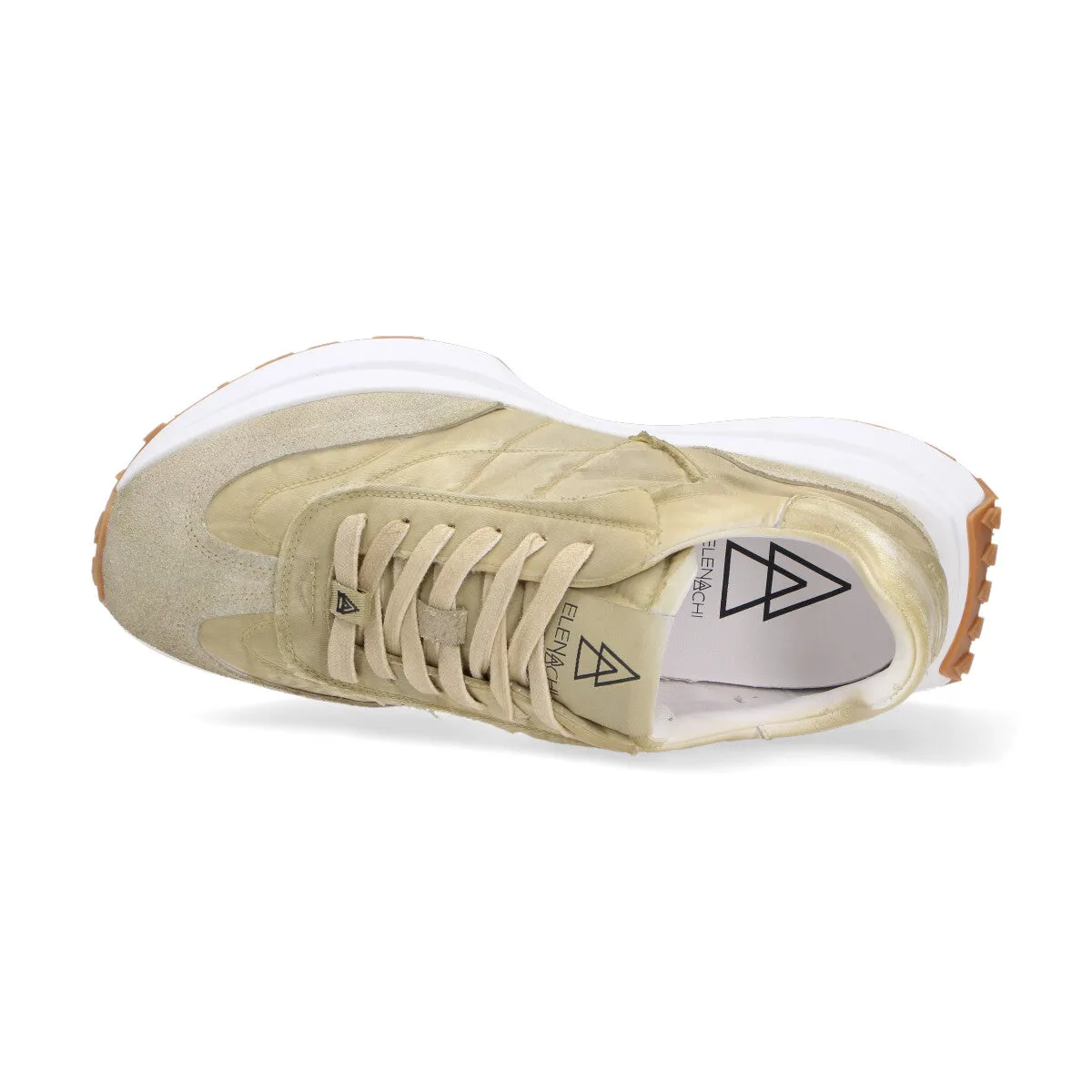 Elena Iachi sneaker Space tessuto camoscio beige