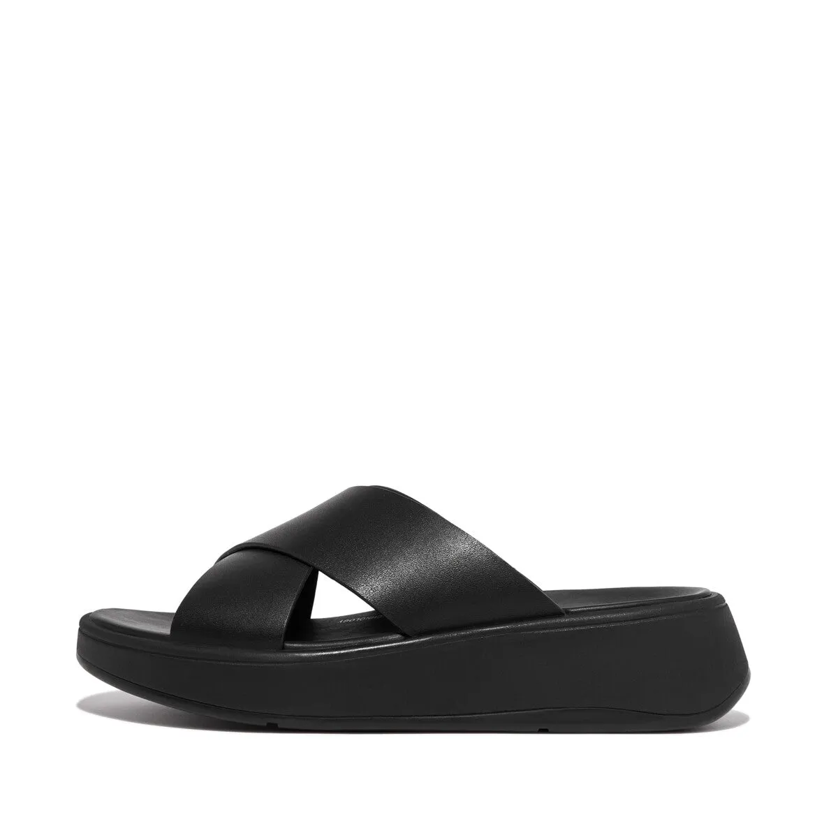 Fit Flop F-Mode Flatform Cross Black כפכפי פיט פלופ לנשים