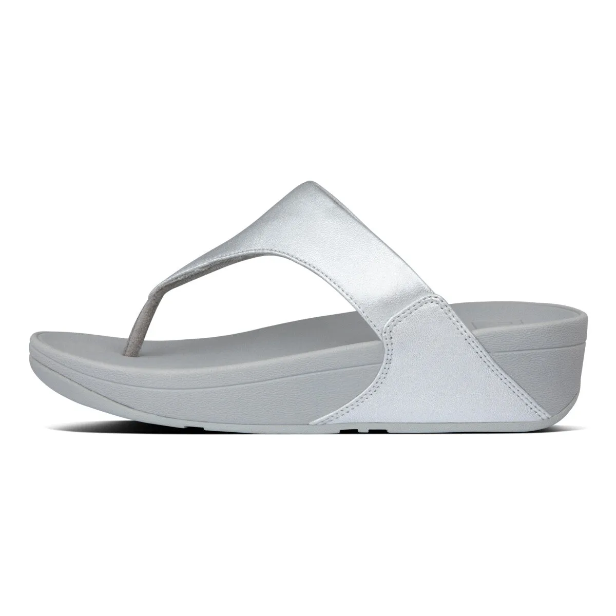 Fit Flop Lulu Leather Toepost Silver כפכפי פיט פלופ לנשים אפור