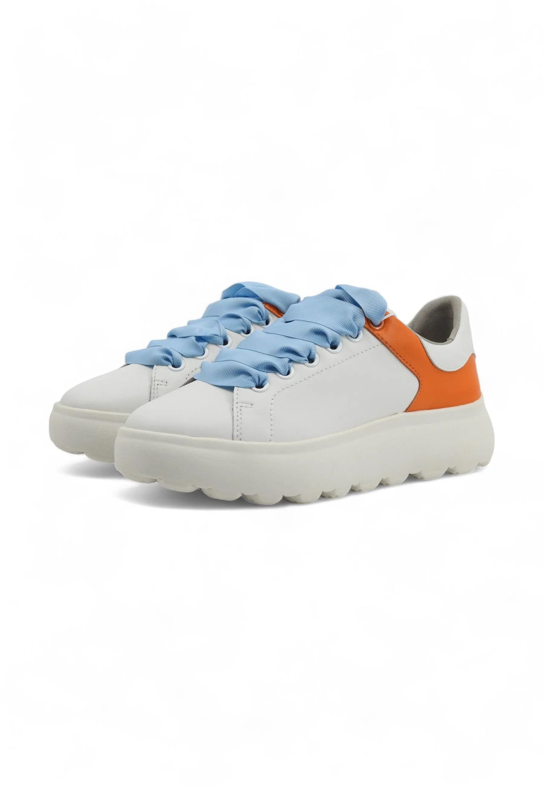 GEOX Spherica Sneaker Donna White Orange D45TCE085TUC0422