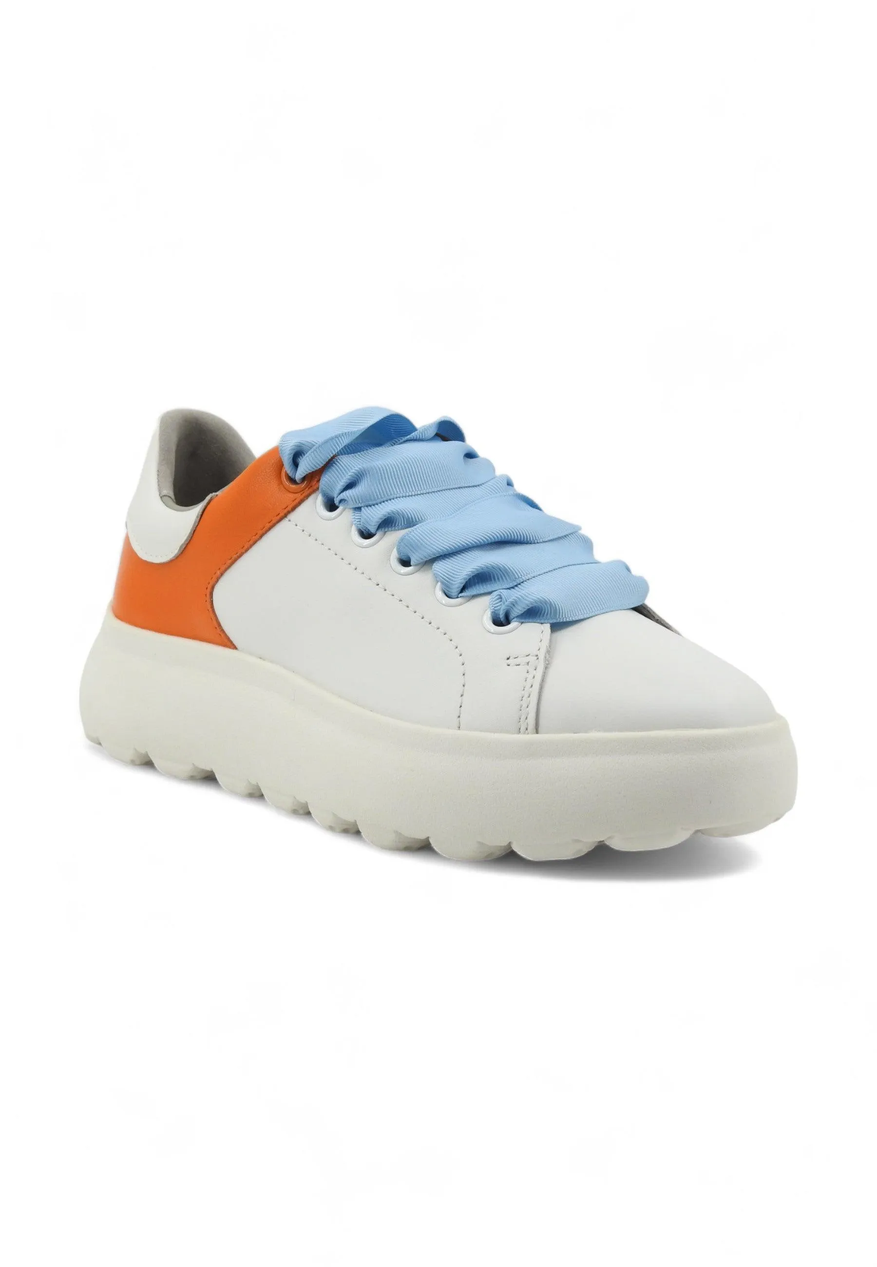 GEOX Spherica Sneaker Donna White Orange D45TCE085TUC0422