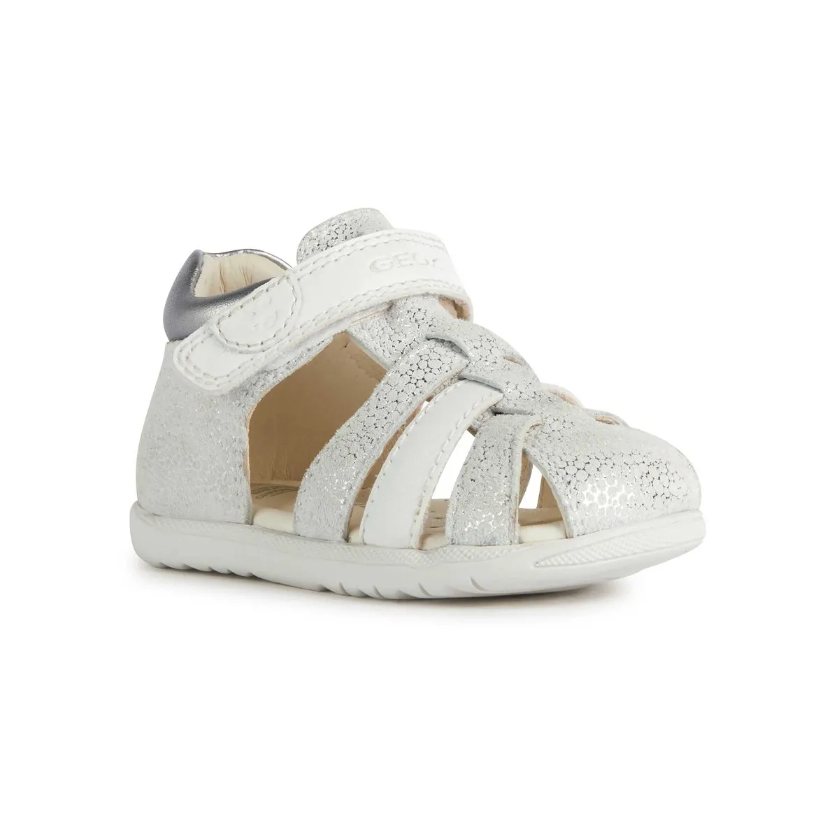 Geox Toddler's Macchia Off White/Silver