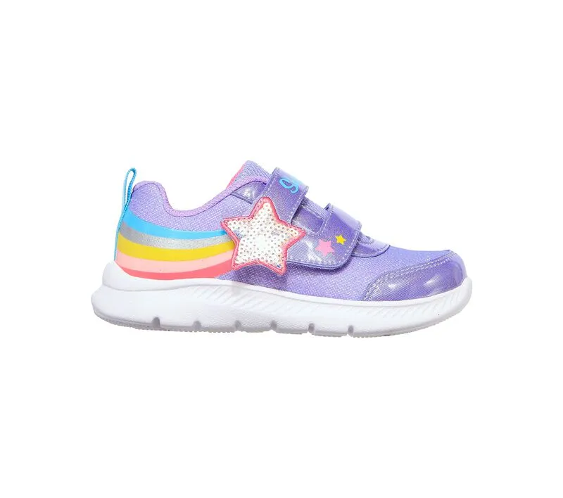 Girls Skechers Trainers Lavender Strap Starry Skies 302711N LAV