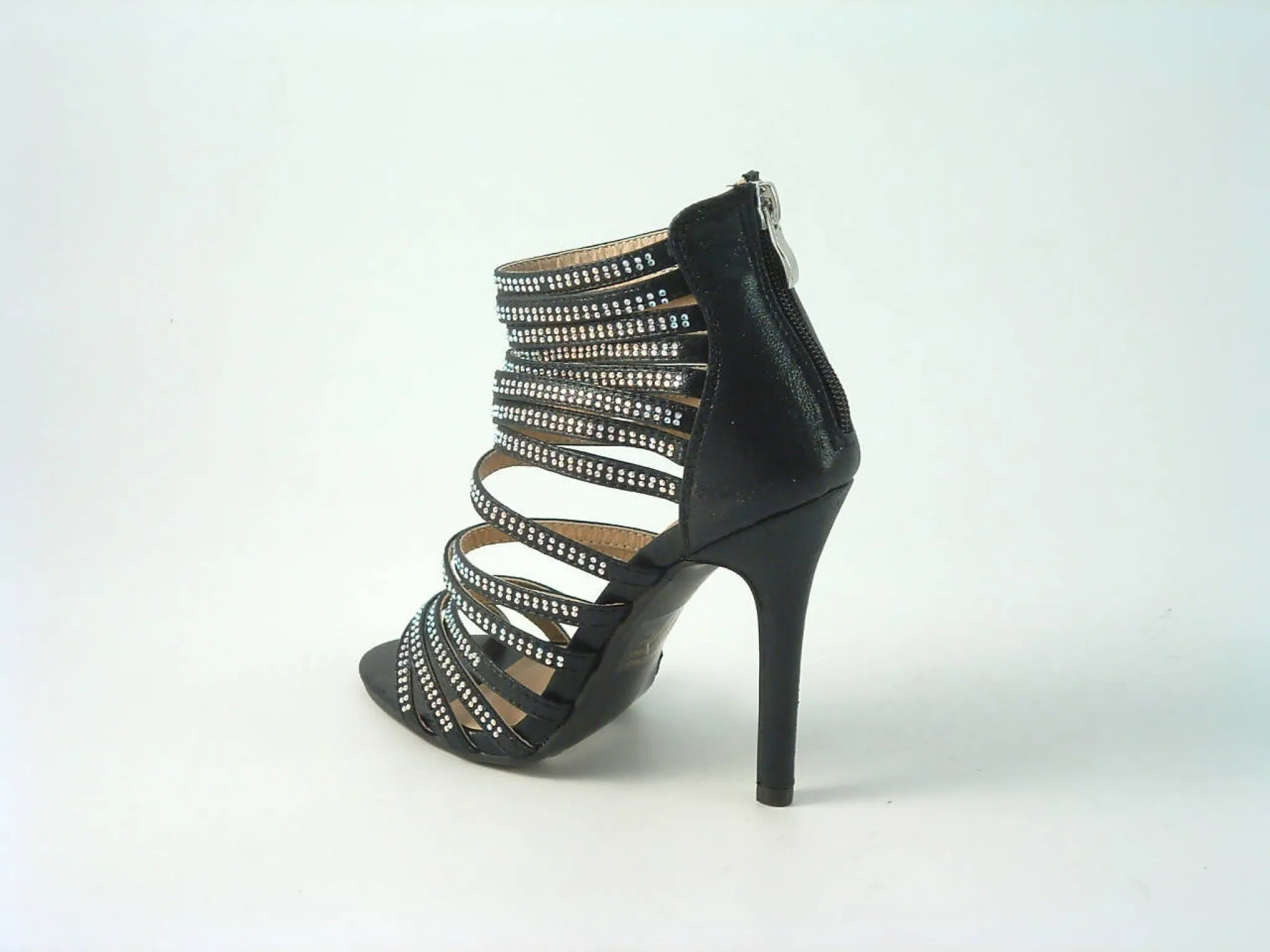 Glitz Shoes Divine Multi Diamante Strap Cage Sandal