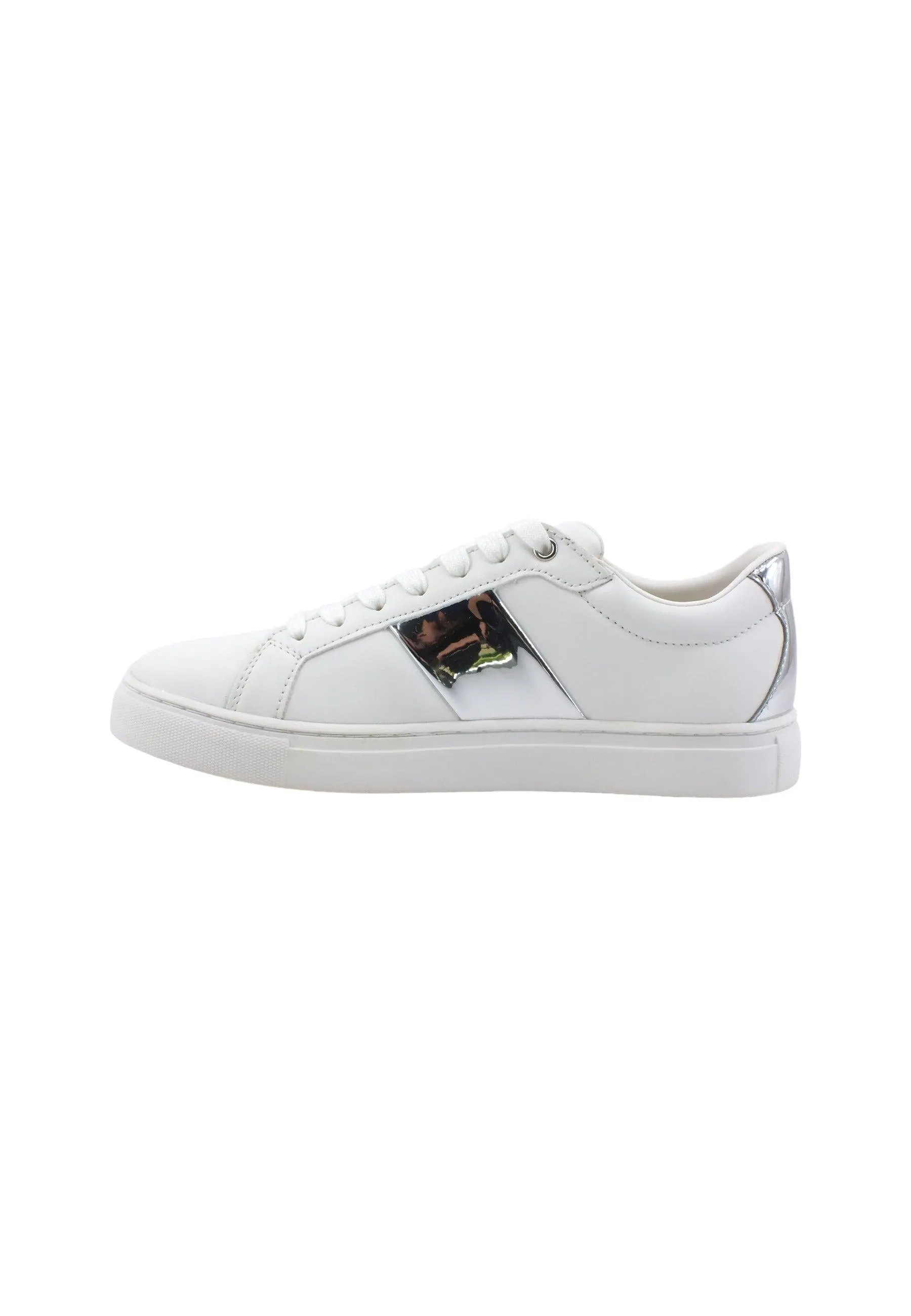 GUESS Sneaker Donna White Silver FL7TODELE12