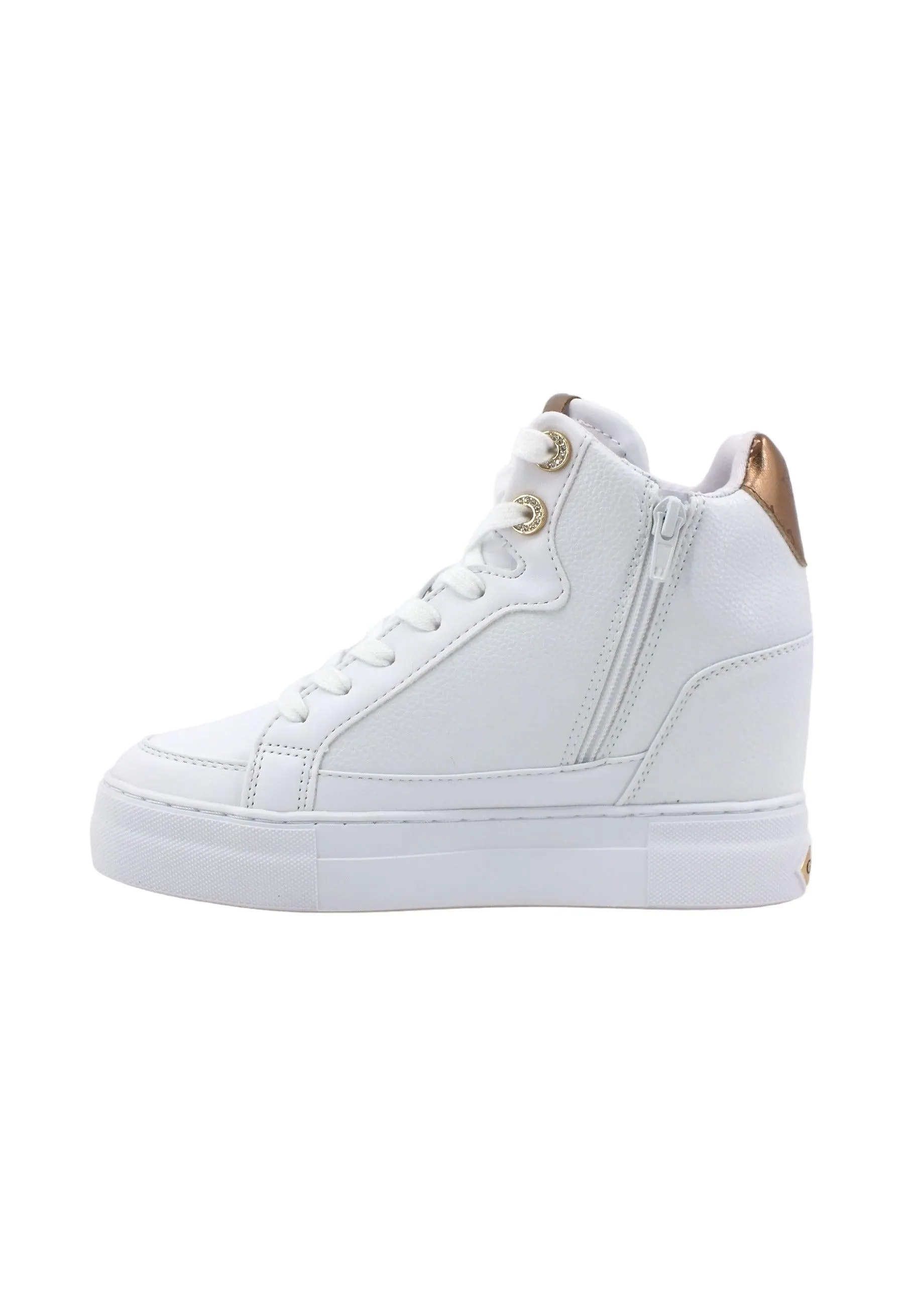 GUESS Sneaker Hi Platform Donna White FL7FRIELE12