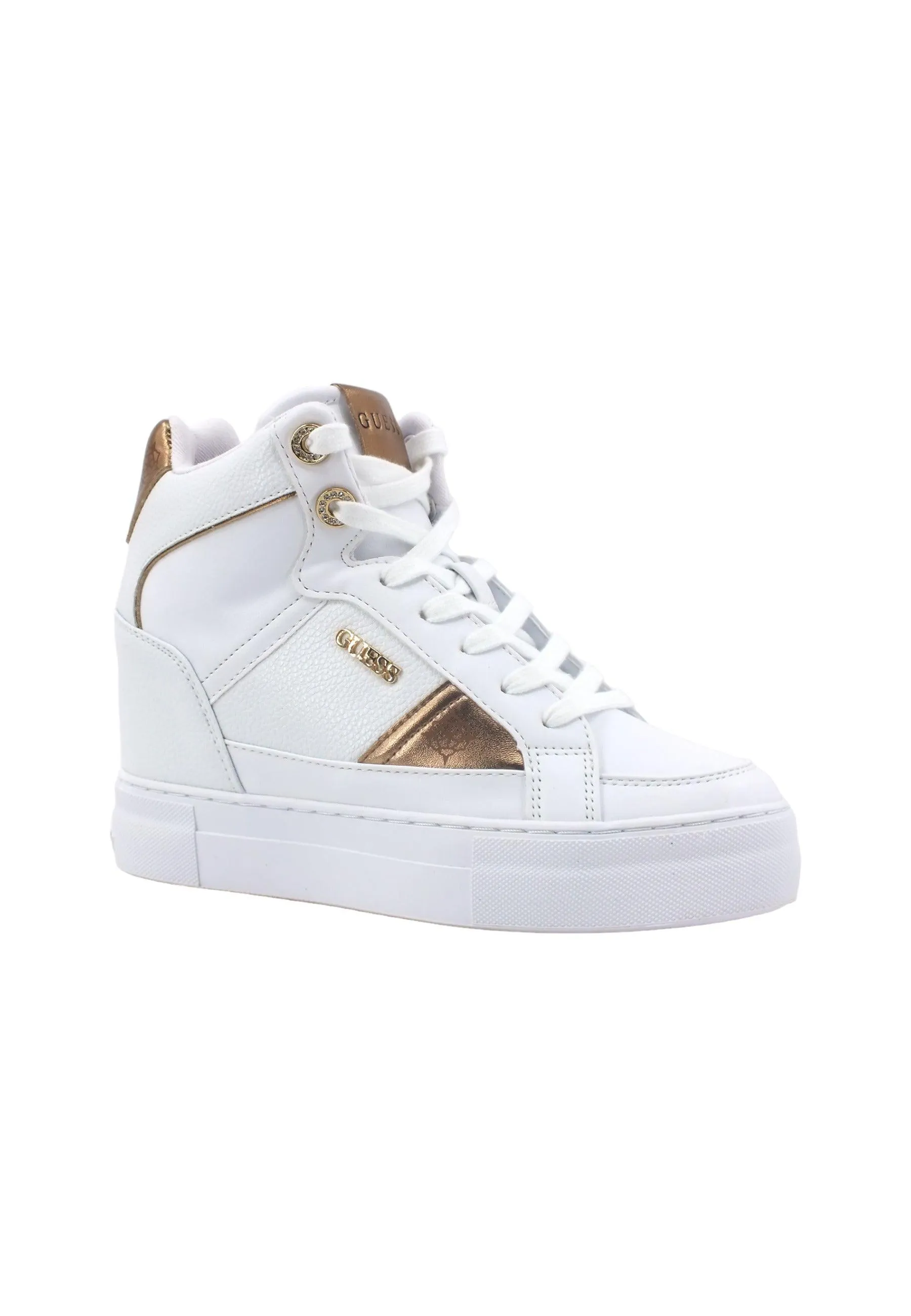 GUESS Sneaker Hi Platform Donna White FL7FRIELE12