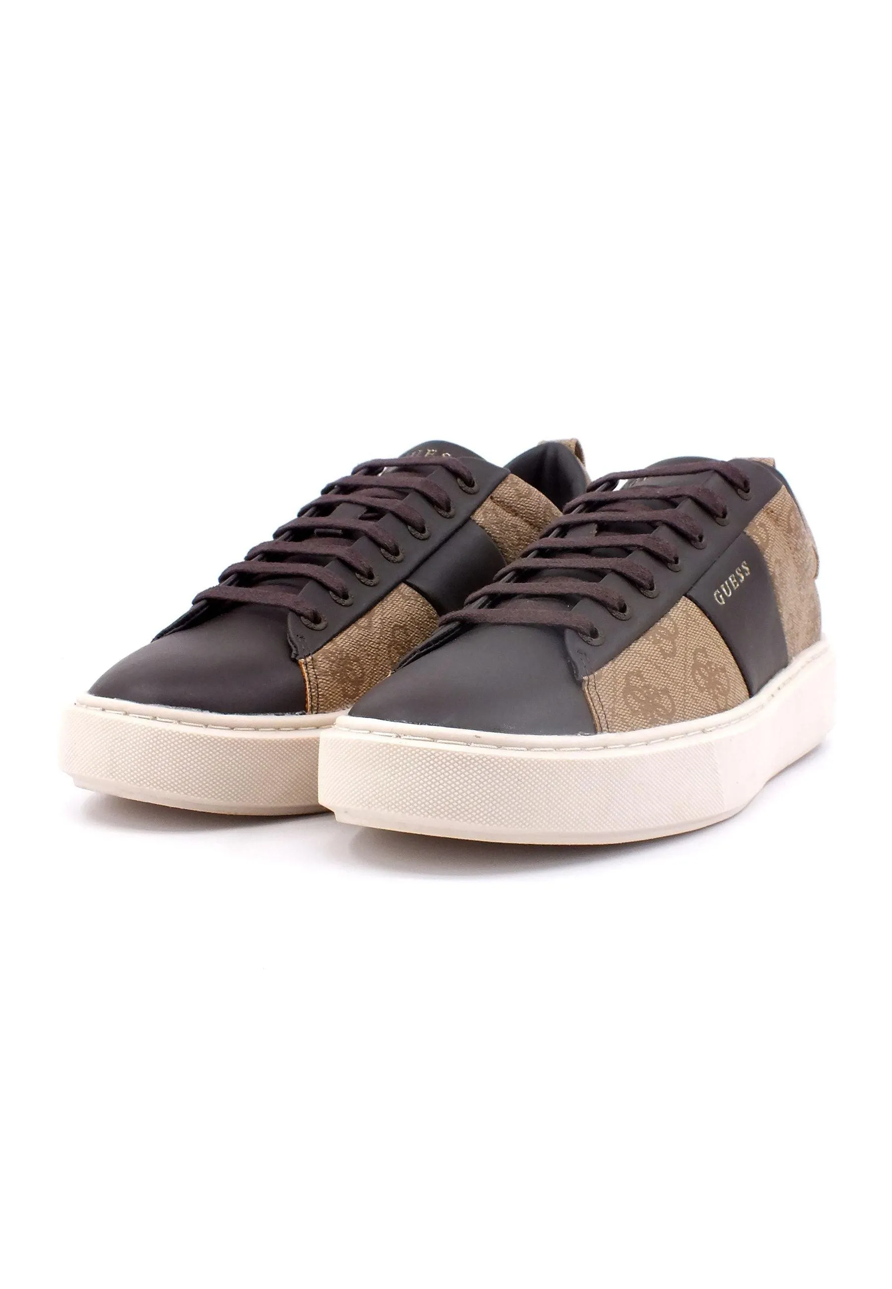 GUESS Sneaker Loghi Uomo Beige Brown FM5NVIFAB12