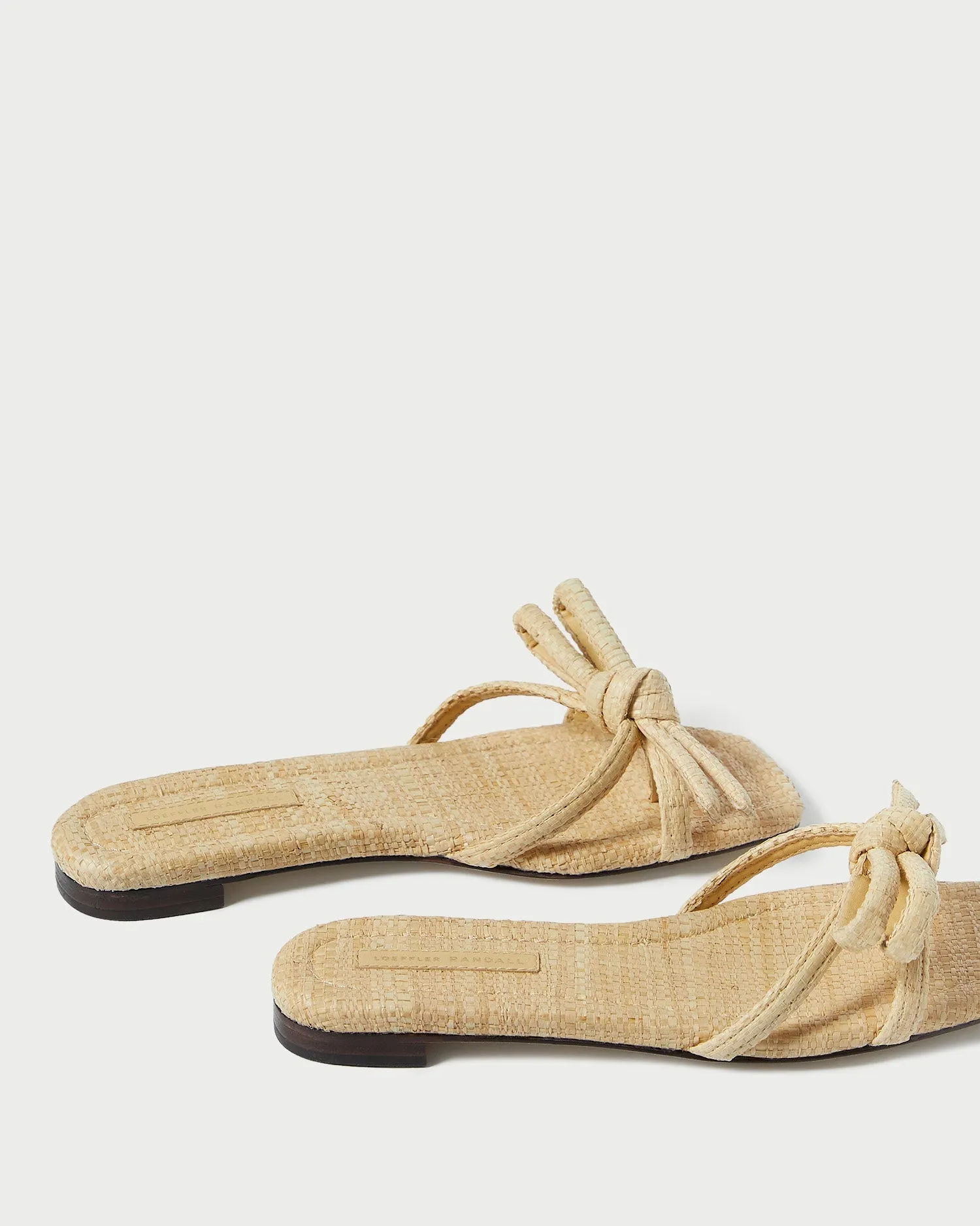 Hadley Leather Bow Flat Sandal