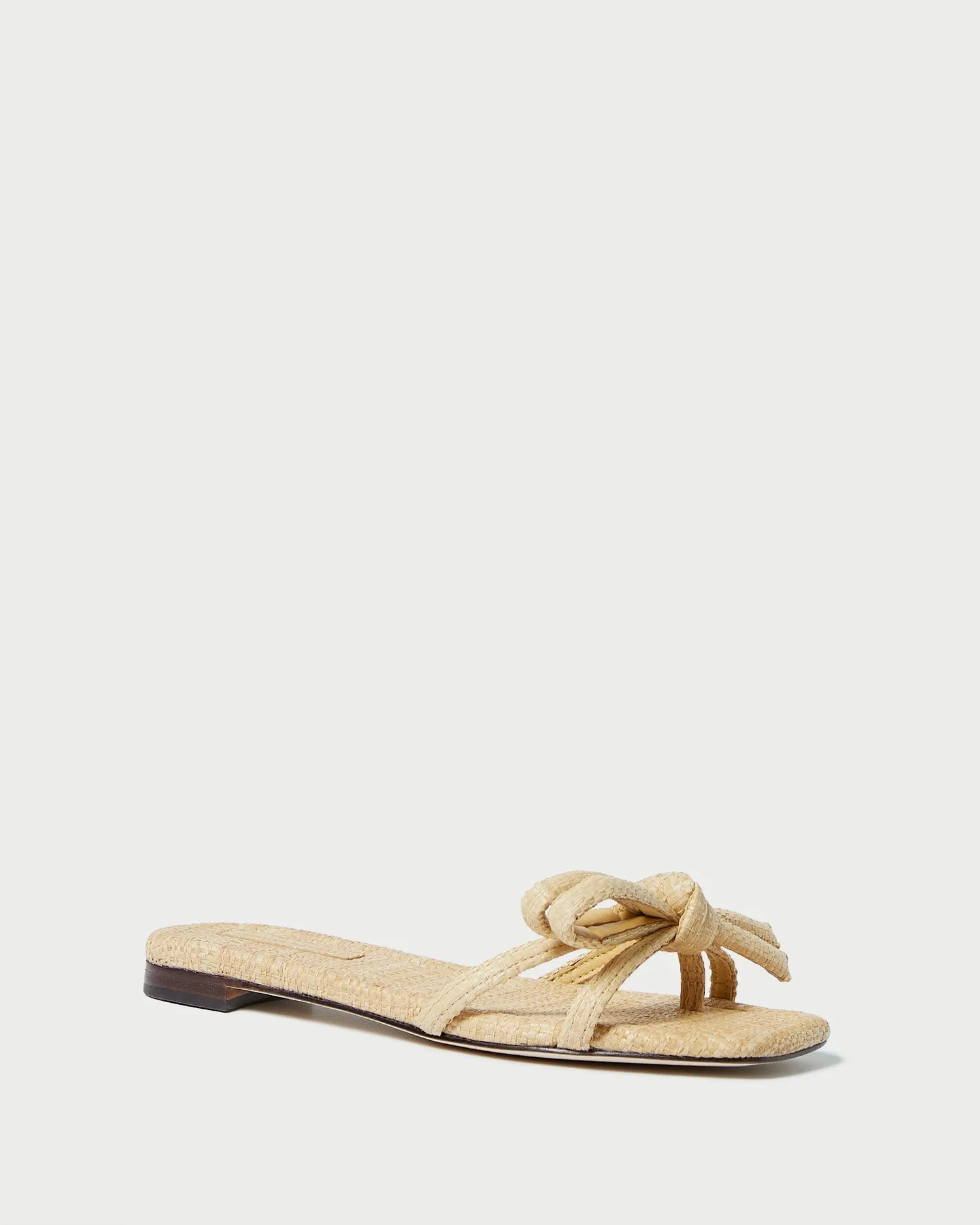 Hadley Leather Bow Flat Sandal