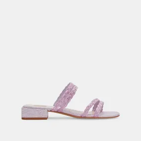 HAIZE RAFFIA SANDALS LILAC RAFFIA