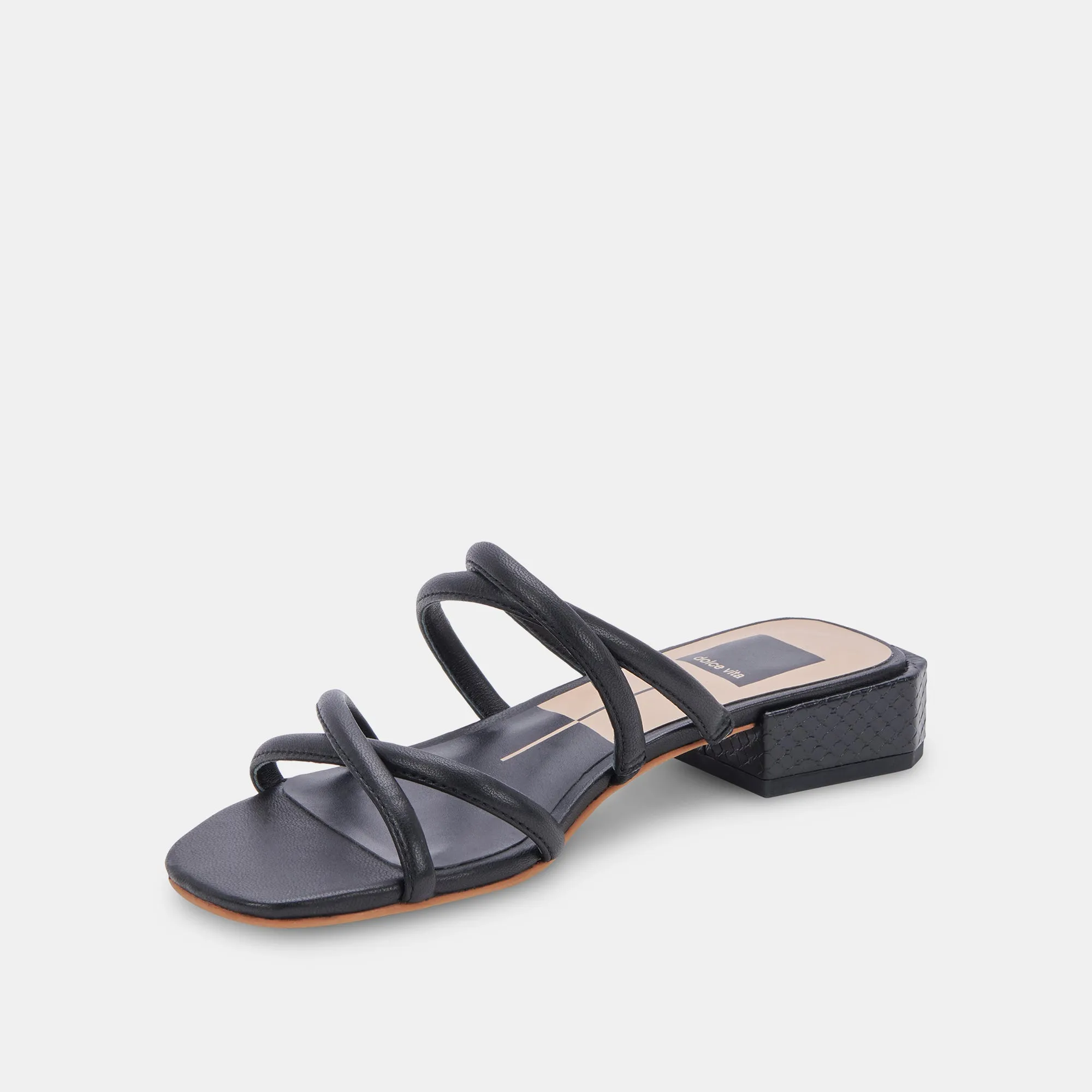 HAPI SANDALS BLACK LEATHER - re:vita