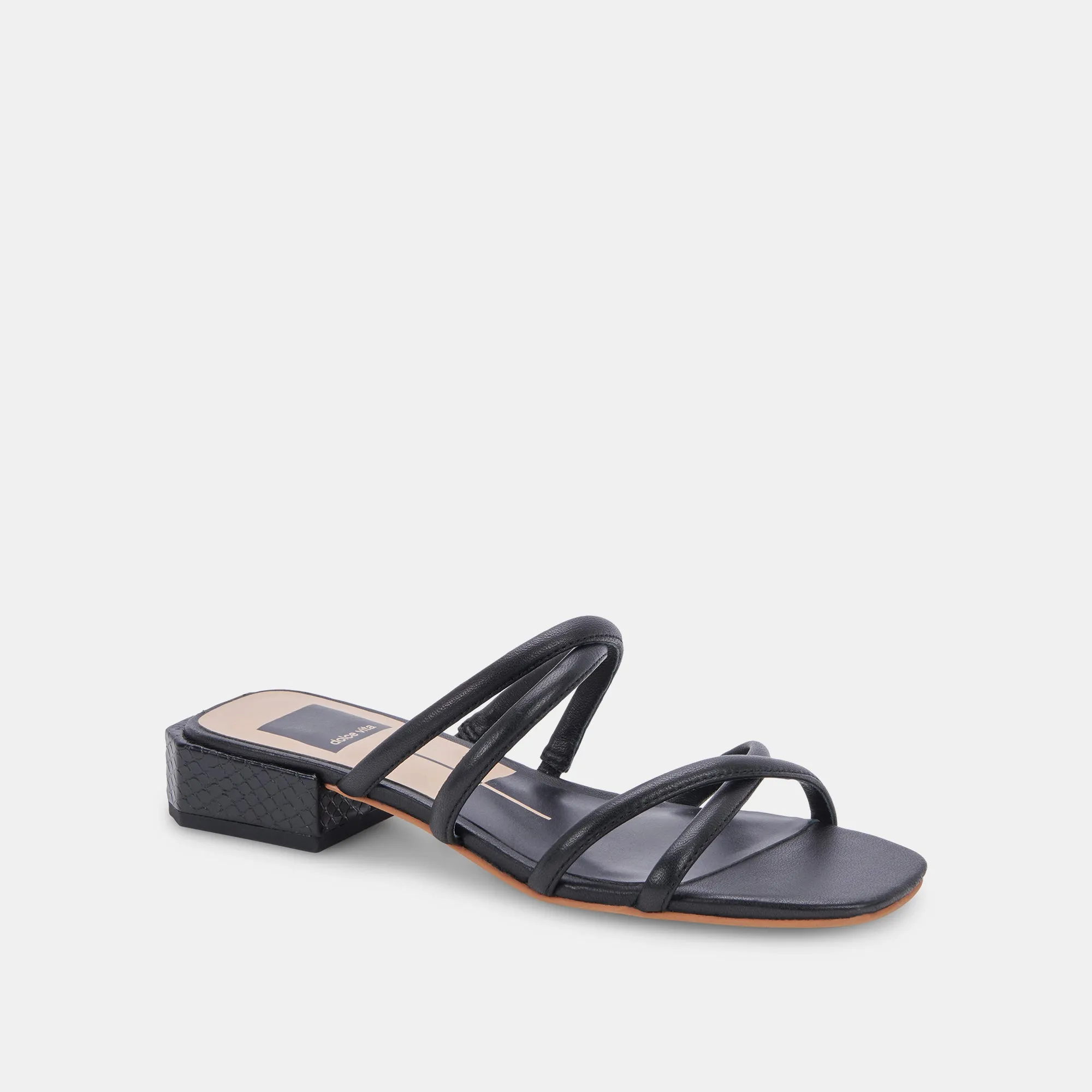 HAPI SANDALS BLACK LEATHER - re:vita