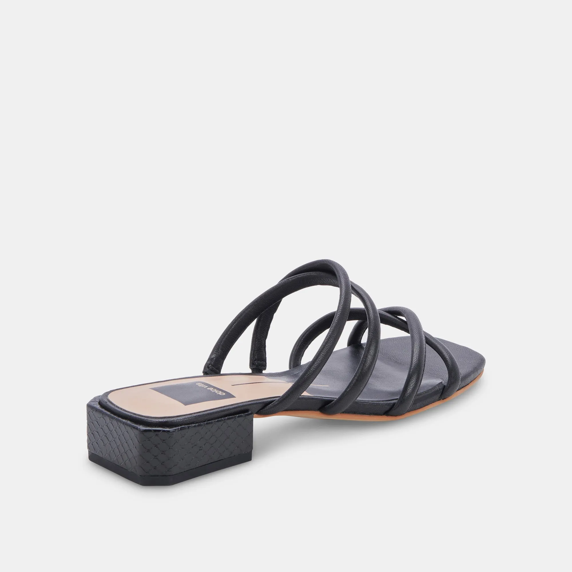 HAPI SANDALS BLACK LEATHER - re:vita