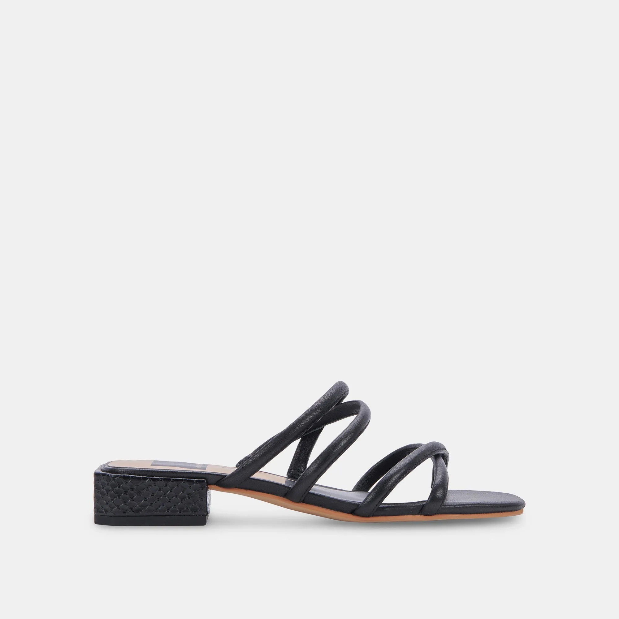 HAPI SANDALS BLACK LEATHER - re:vita