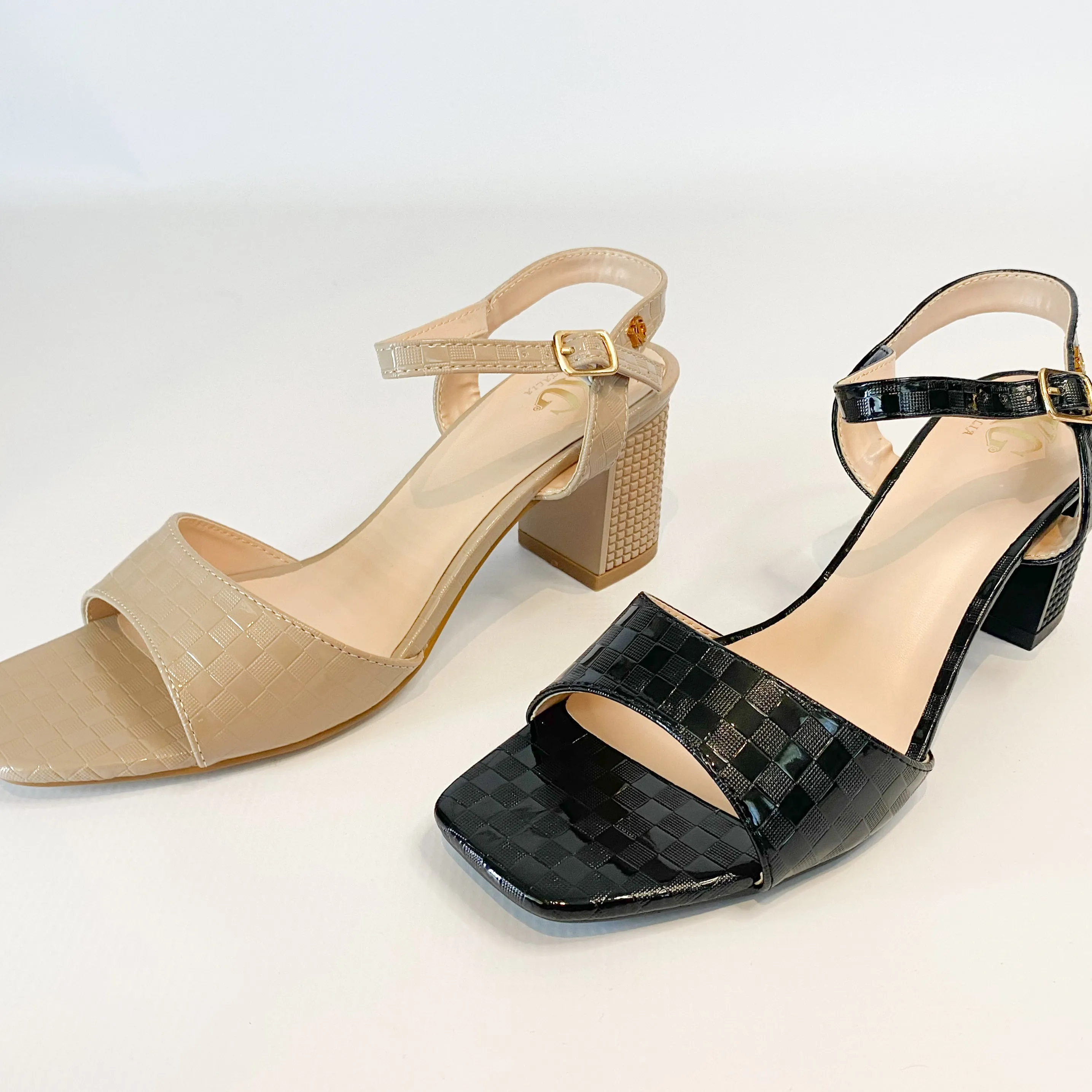 KG black block heel sandal