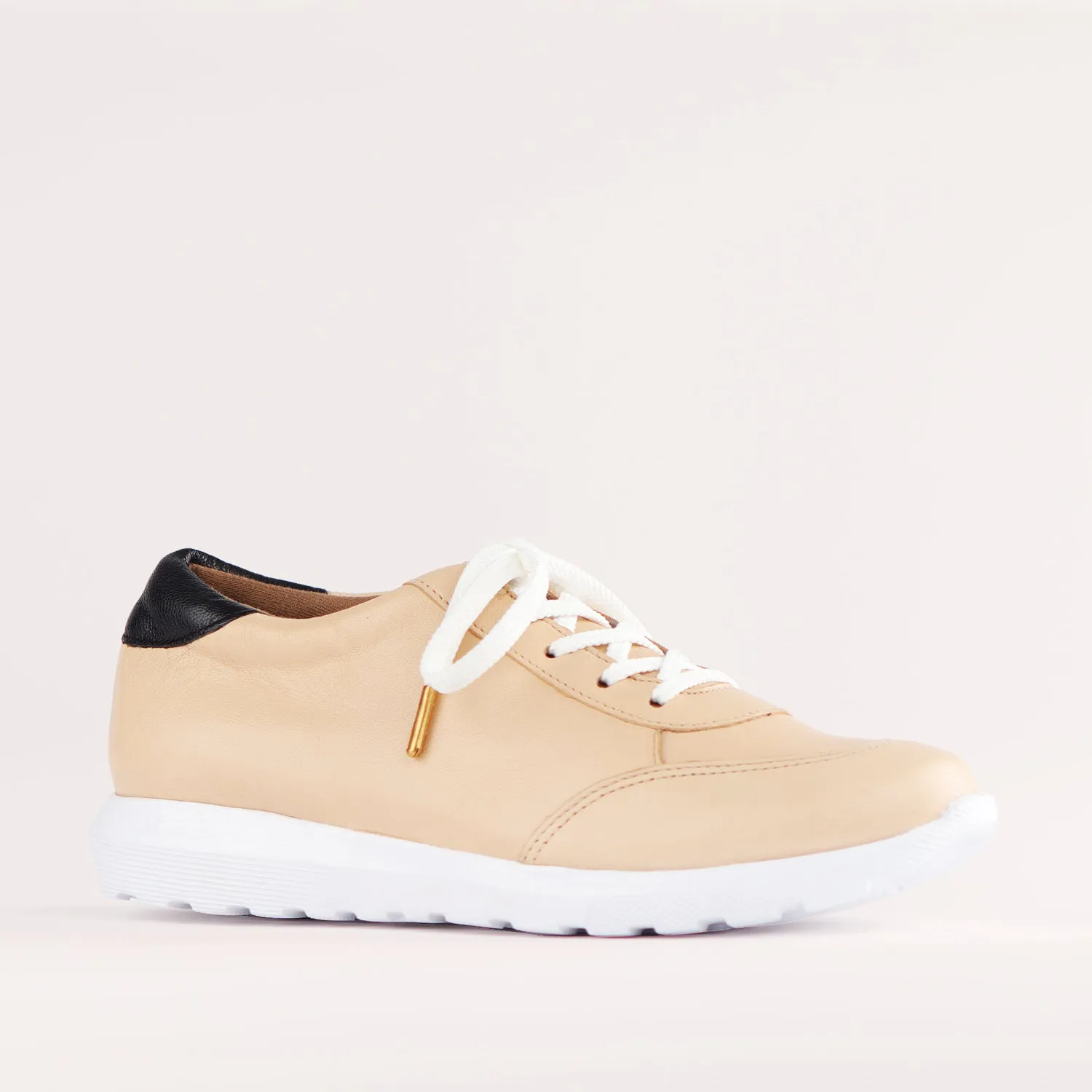 Lace-up Sneaker in Cream Multi - 12594