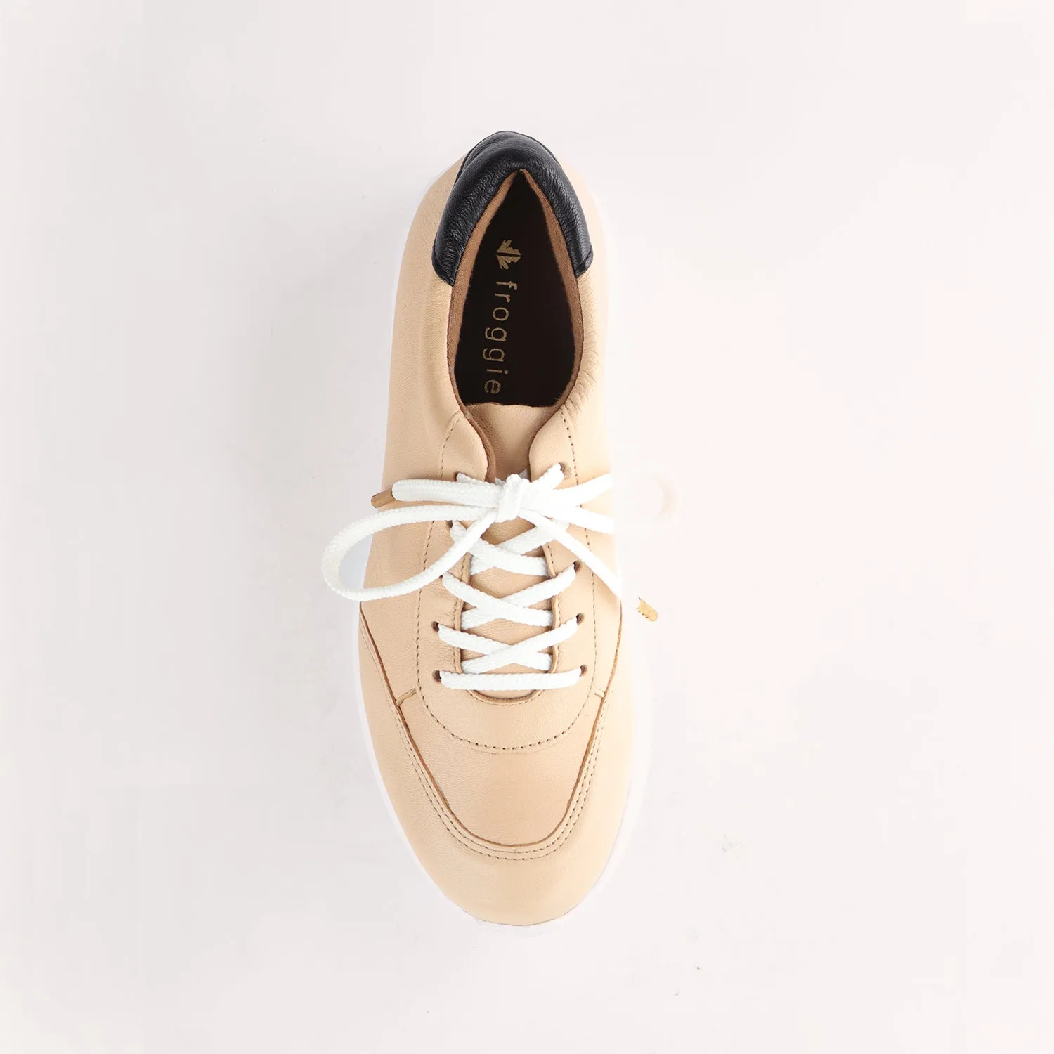 Lace-up Sneaker in Cream Multi - 12594