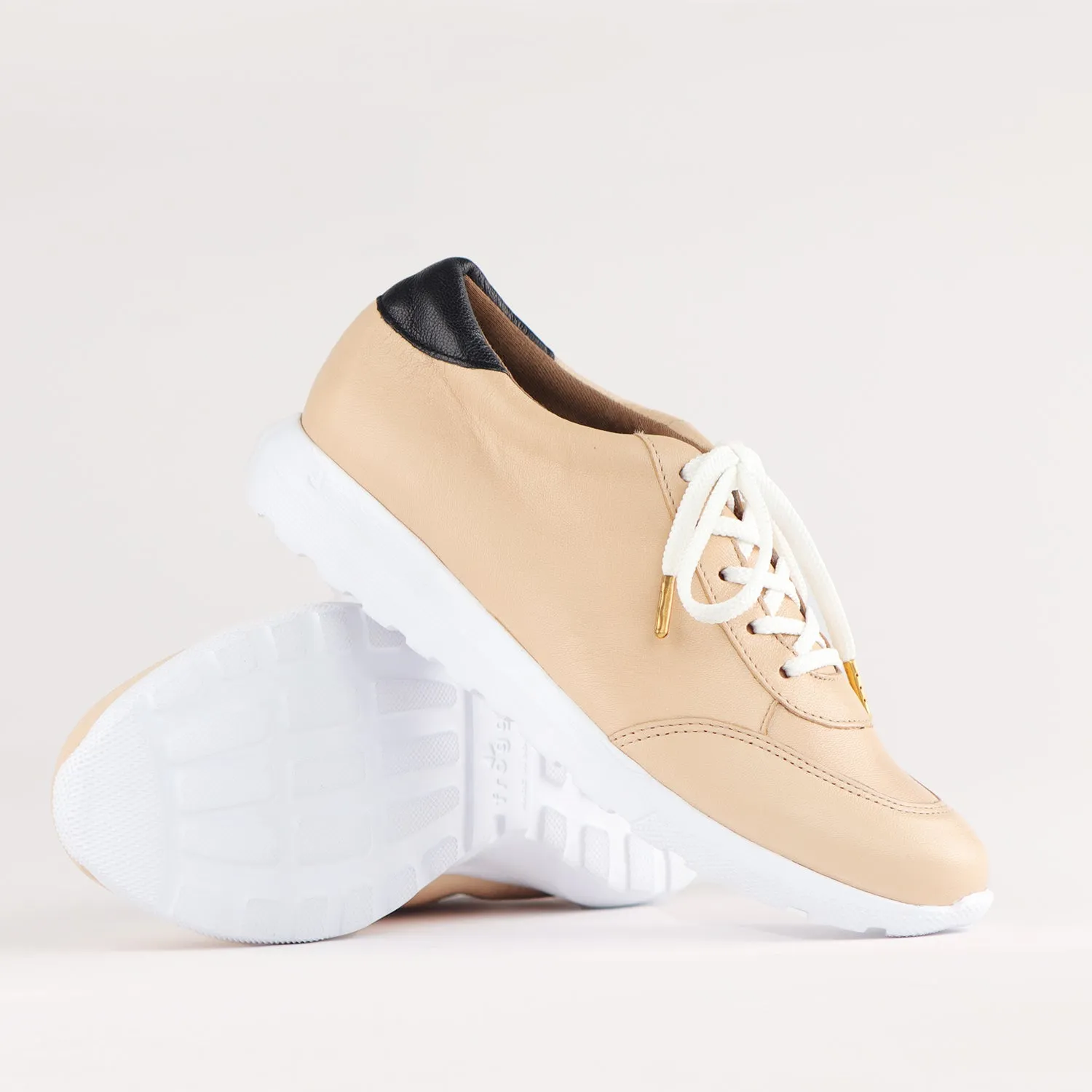 Lace-up Sneaker in Cream Multi - 12594