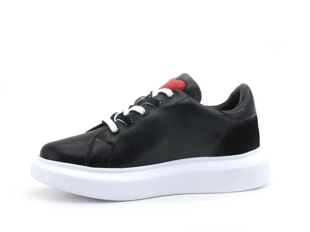 LOVE MOSCHINO Sneaker Cuore Rosso Nero JA15044G1EIA200A