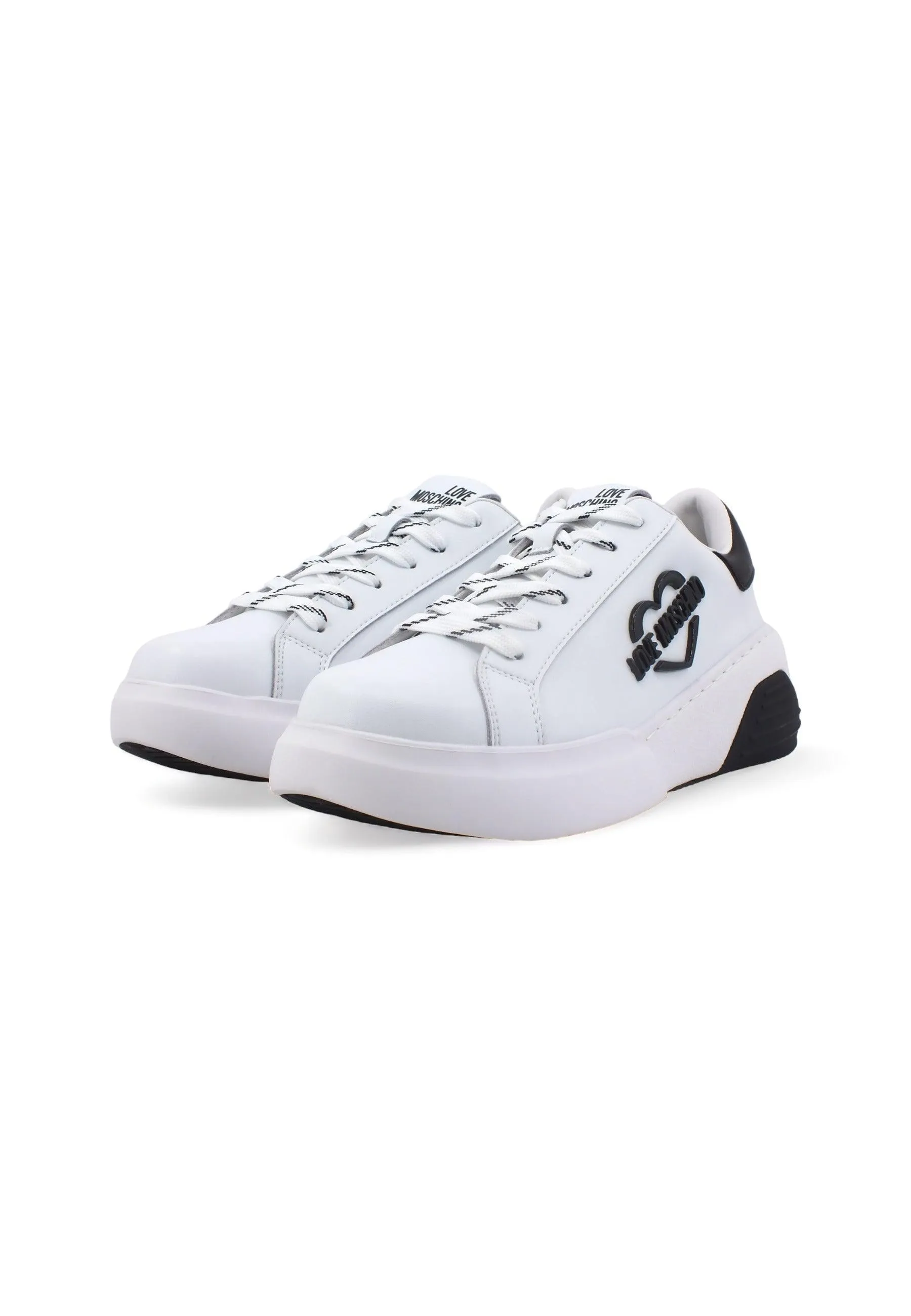 LOVE MOSCHINO Sneaker Donna Bicolor Bianco Nero JA15105G1HIA110A