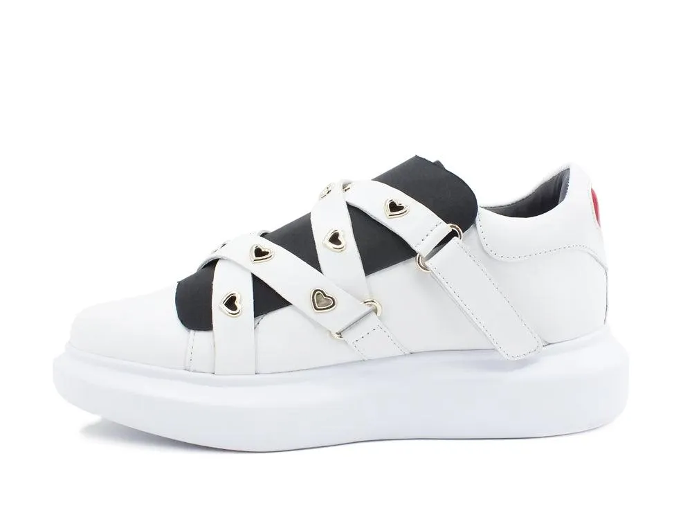 LOVE MOSCHINO Sneaker Platform Cinturini Bianco JA15484G0BJA0100