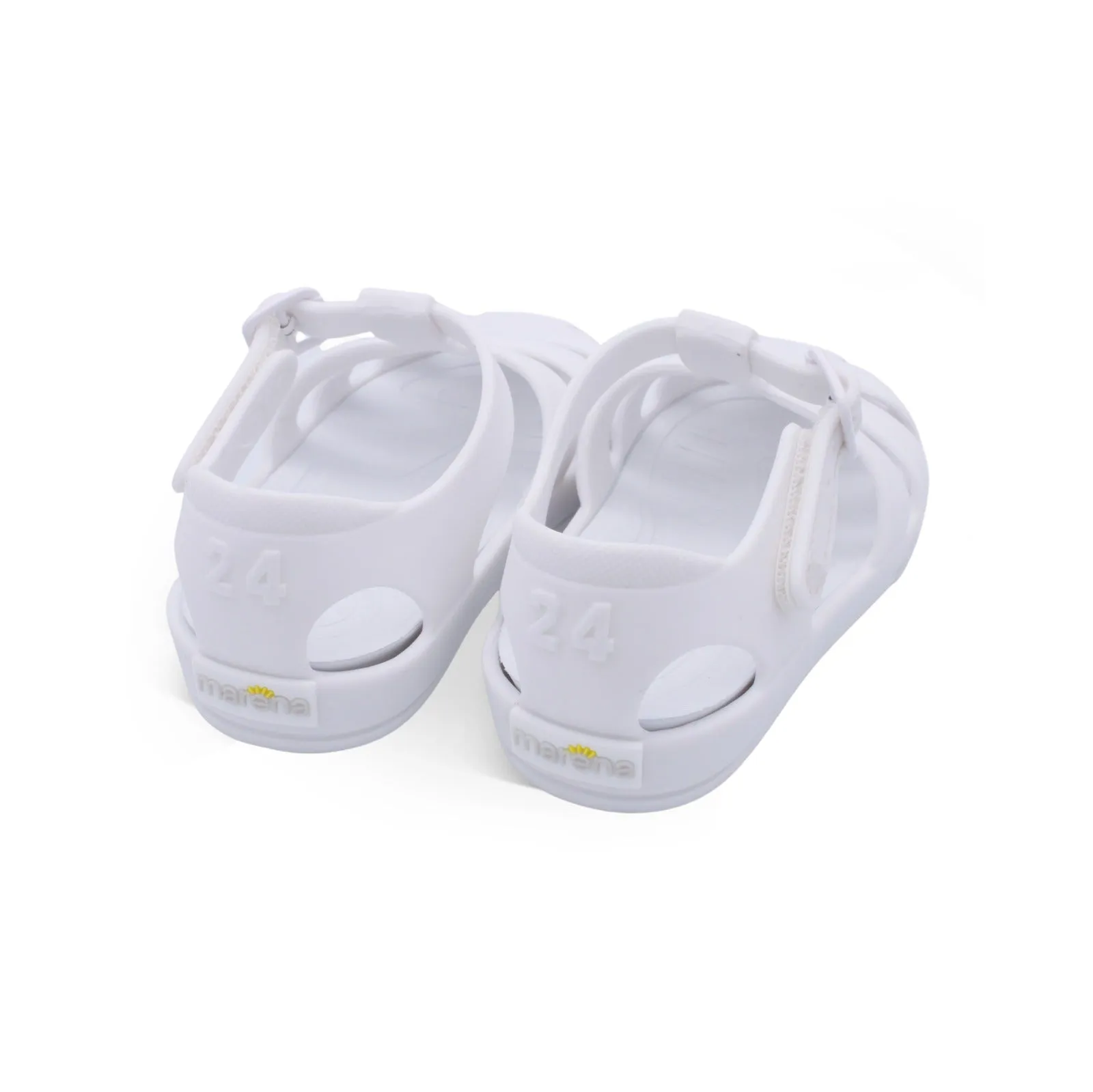 Marena White Jelly Sandals