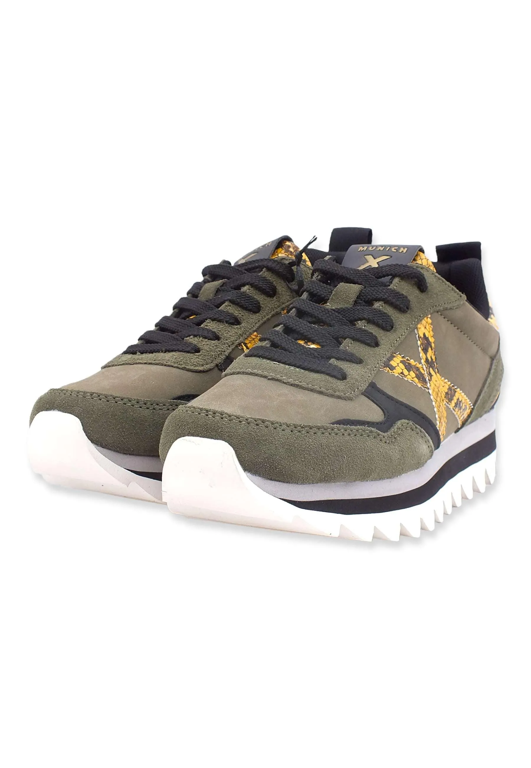 MUNICH Ripple 38 Sneaker Donna M.Green Yellow Python 8765038