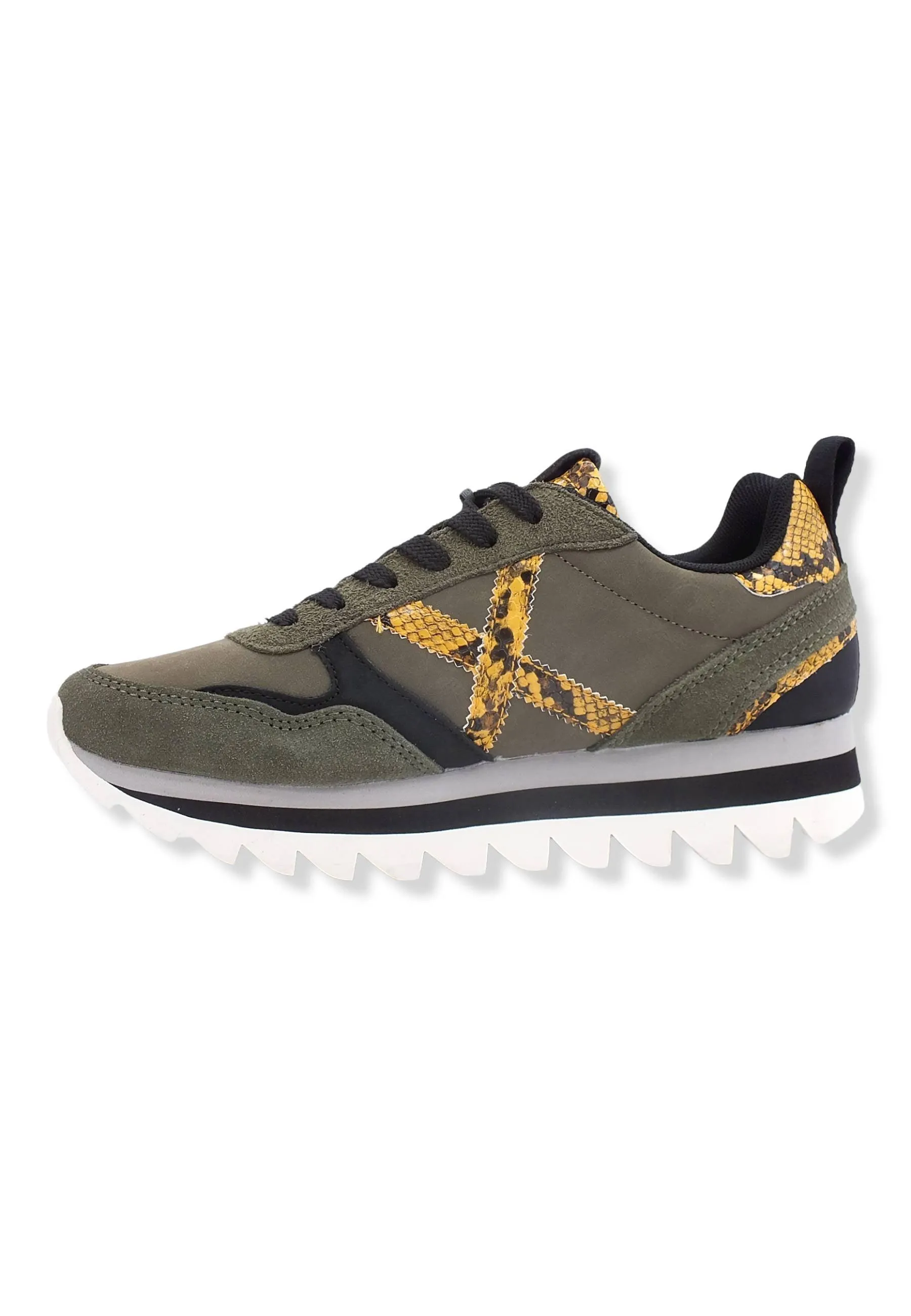 MUNICH Ripple 38 Sneaker Donna M.Green Yellow Python 8765038